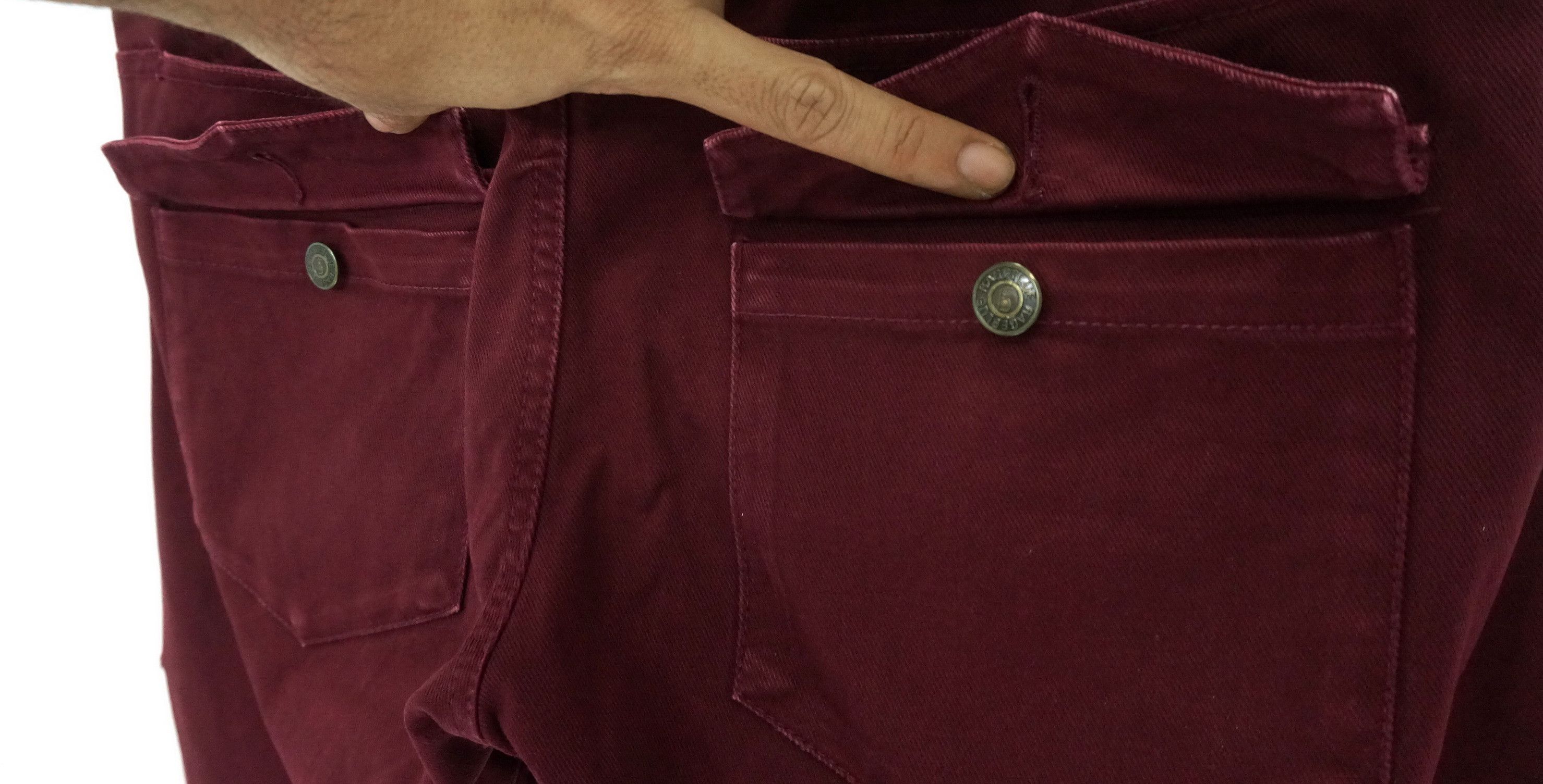 Japanese Brand 🔥 RAGEBLUE Maroon Faded Slimfit Cargo Size US 31 - 9 Thumbnail