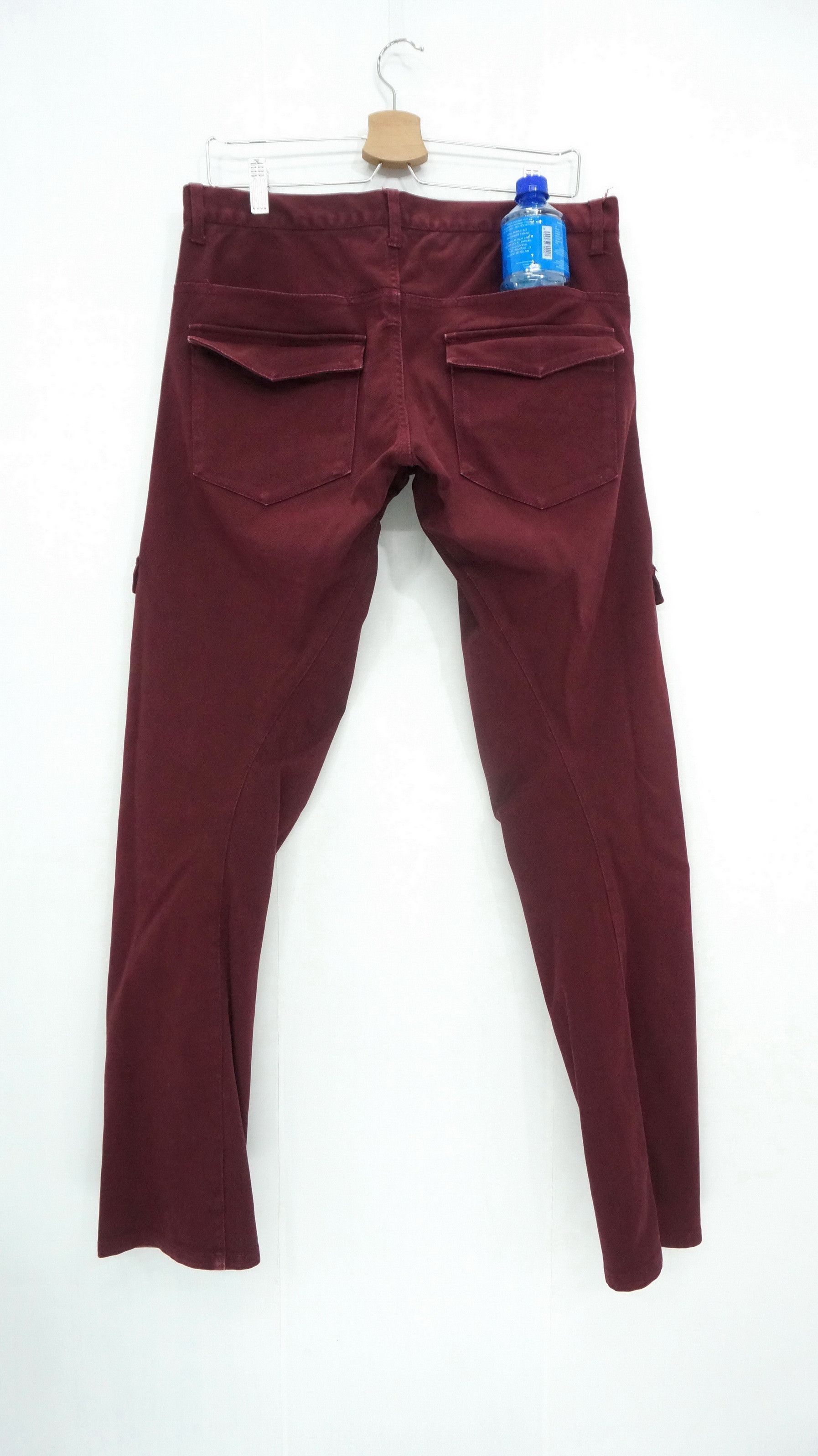 Japanese Brand 🔥 RAGEBLUE Maroon Faded Slimfit Cargo Size US 31 - 2 Thumbnail