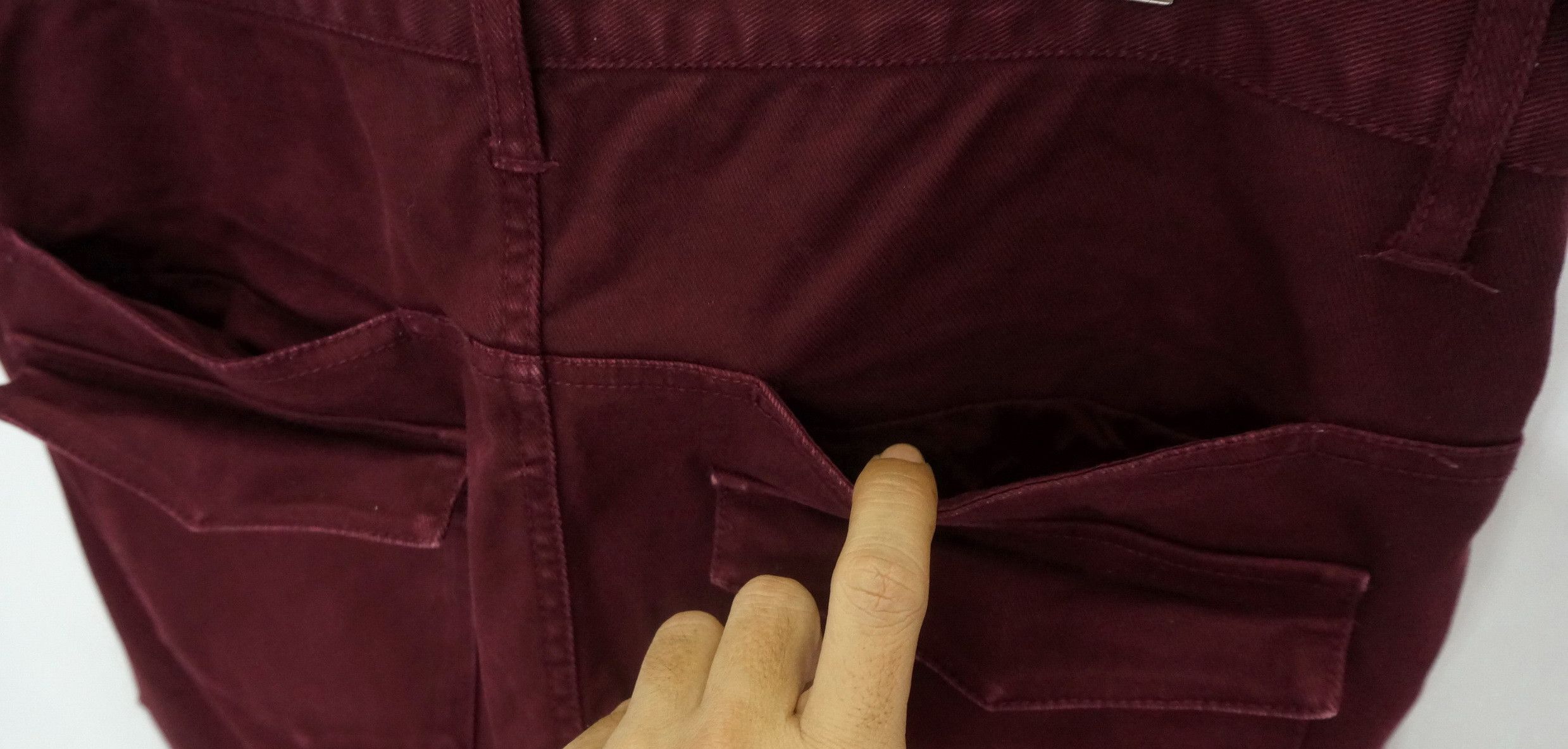 Japanese Brand 🔥 RAGEBLUE Maroon Faded Slimfit Cargo Size US 31 - 10 Thumbnail
