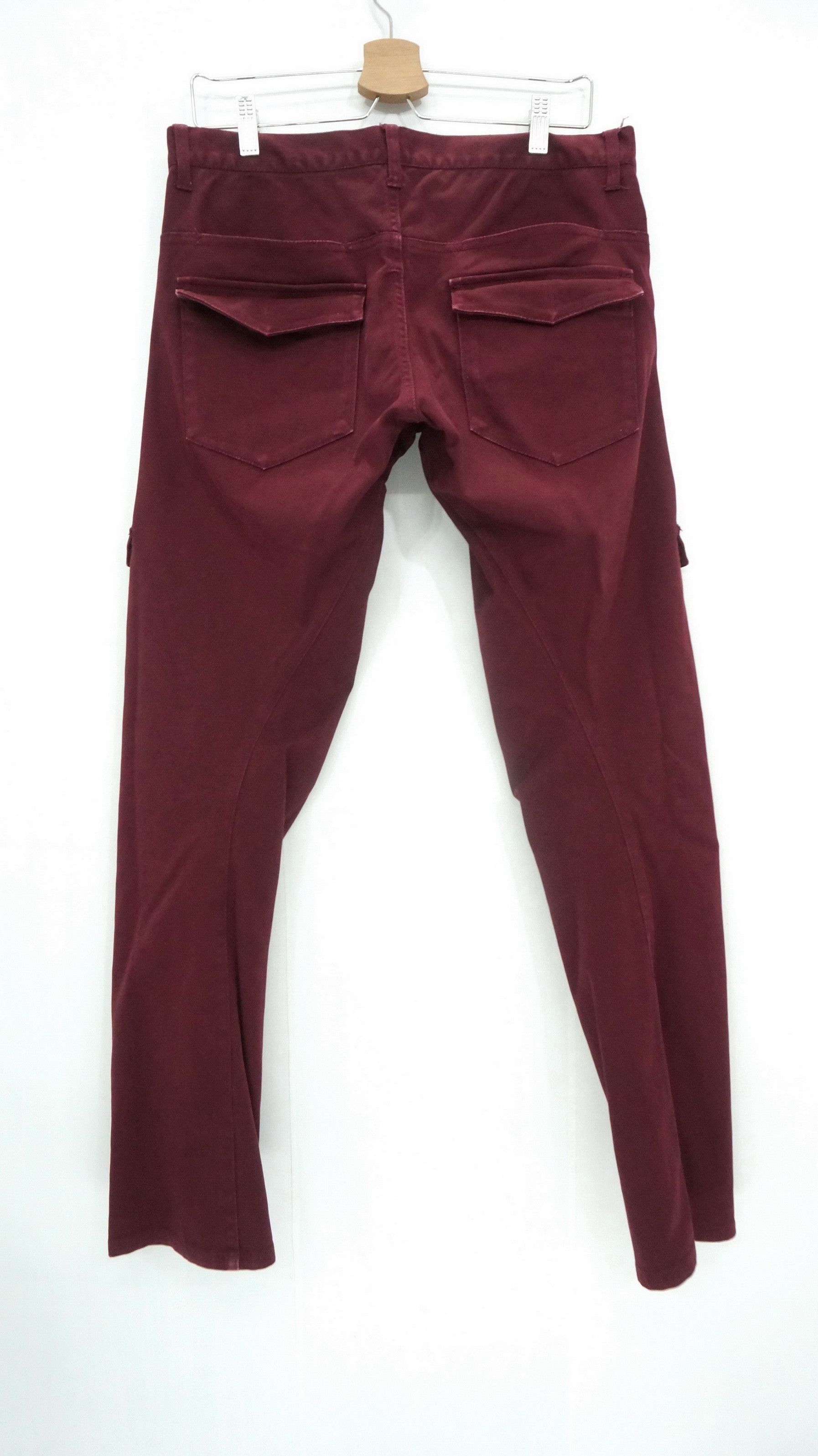 Japanese Brand 🔥 RAGEBLUE Maroon Faded Slimfit Cargo Size US 31 - 8 Thumbnail