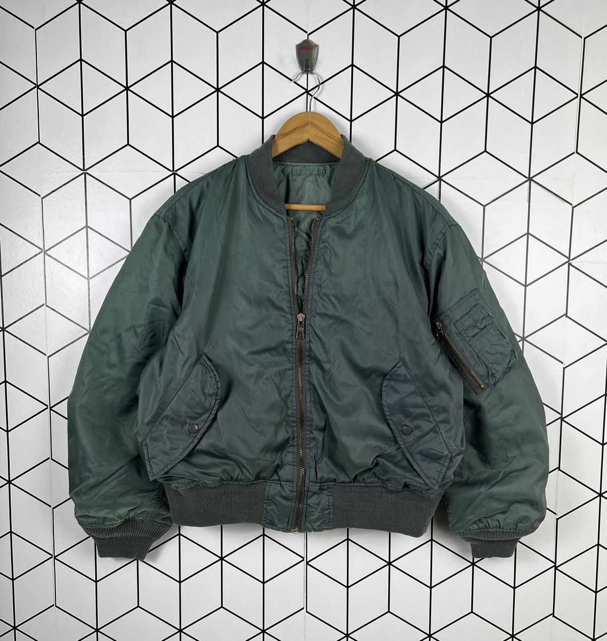 Veste Bomber MA-1 Vintage Greenbrier - Noir, Imperméable, Fabriquée Aux USA - Neuf Avec étiquettes
