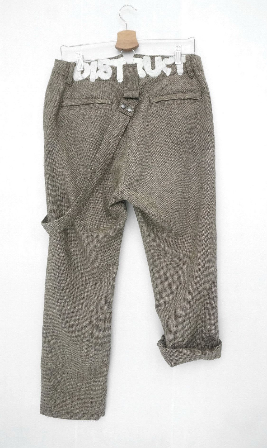 Japanese Brand PPFM PEYTON PLACE FOR MEN Roll Up Wool Blend Worn Pants Size US 30 / EU 46 - 1 Thumbnail