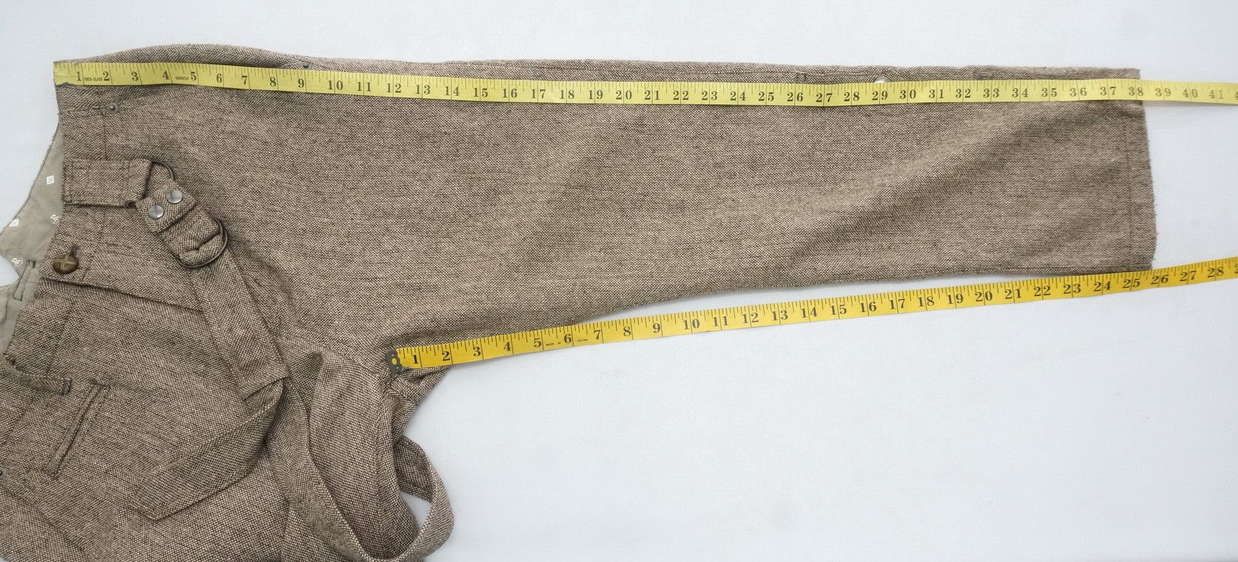 Japanese Brand PPFM PEYTON PLACE FOR MEN Roll Up Wool Blend Worn Pants Size US 30 / EU 46 - 16 Thumbnail