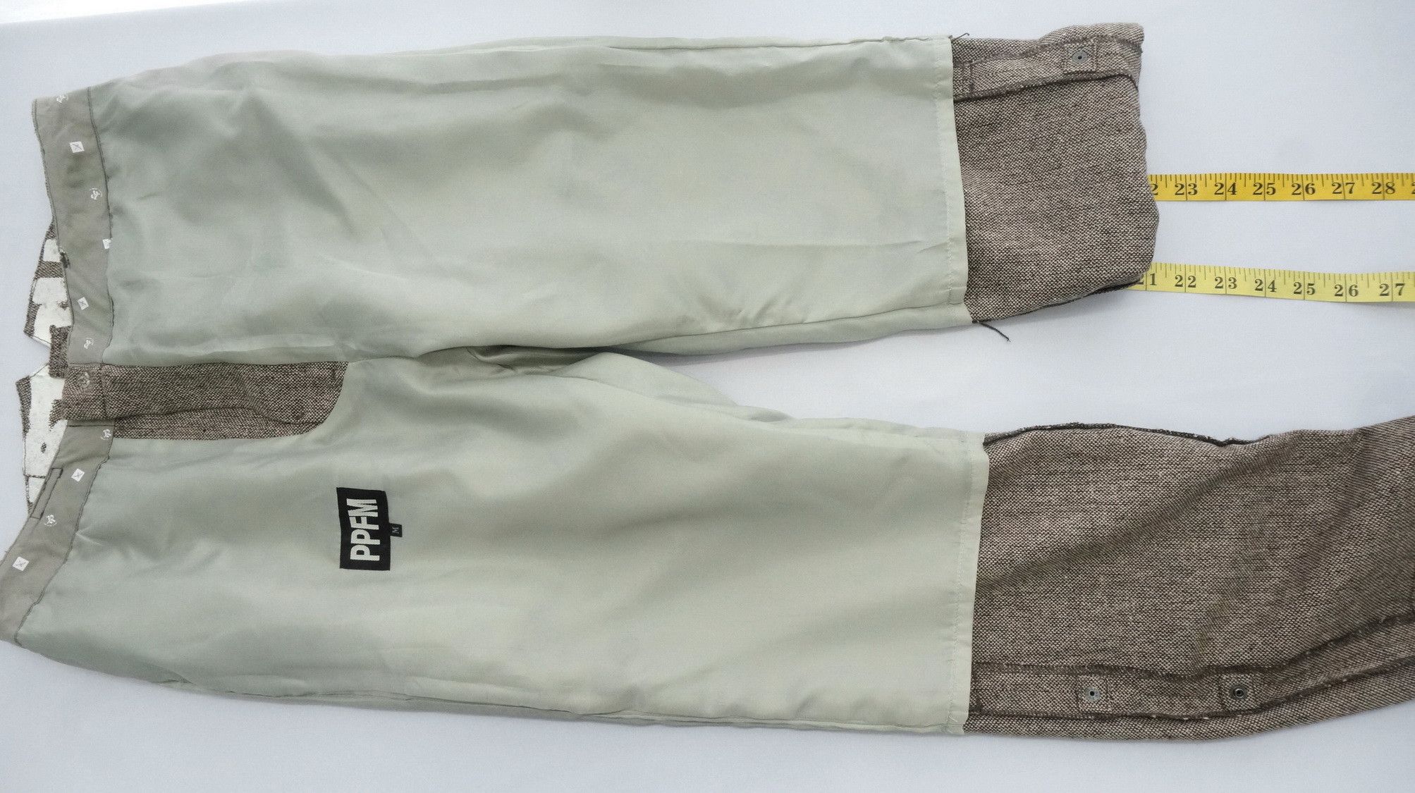 Japanese Brand PPFM PEYTON PLACE FOR MEN Roll Up Wool Blend Worn Pants Size US 30 / EU 46 - 10 Thumbnail