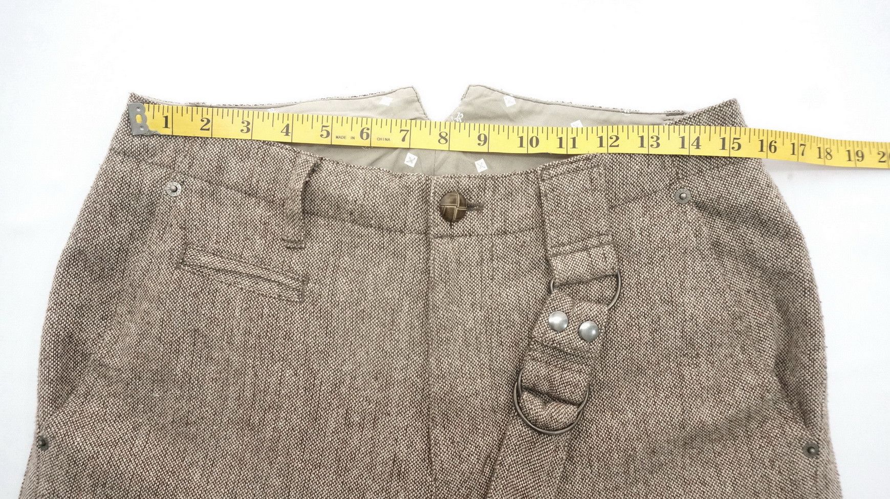 Japanese Brand PPFM PEYTON PLACE FOR MEN Roll Up Wool Blend Worn Pants Size US 30 / EU 46 - 14 Thumbnail