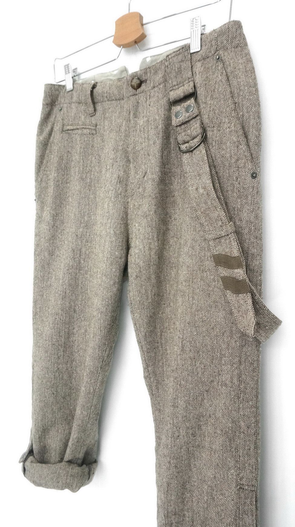 Japanese Brand PPFM PEYTON PLACE FOR MEN Roll Up Wool Blend Worn Pants Size US 30 / EU 46 - 3 Thumbnail