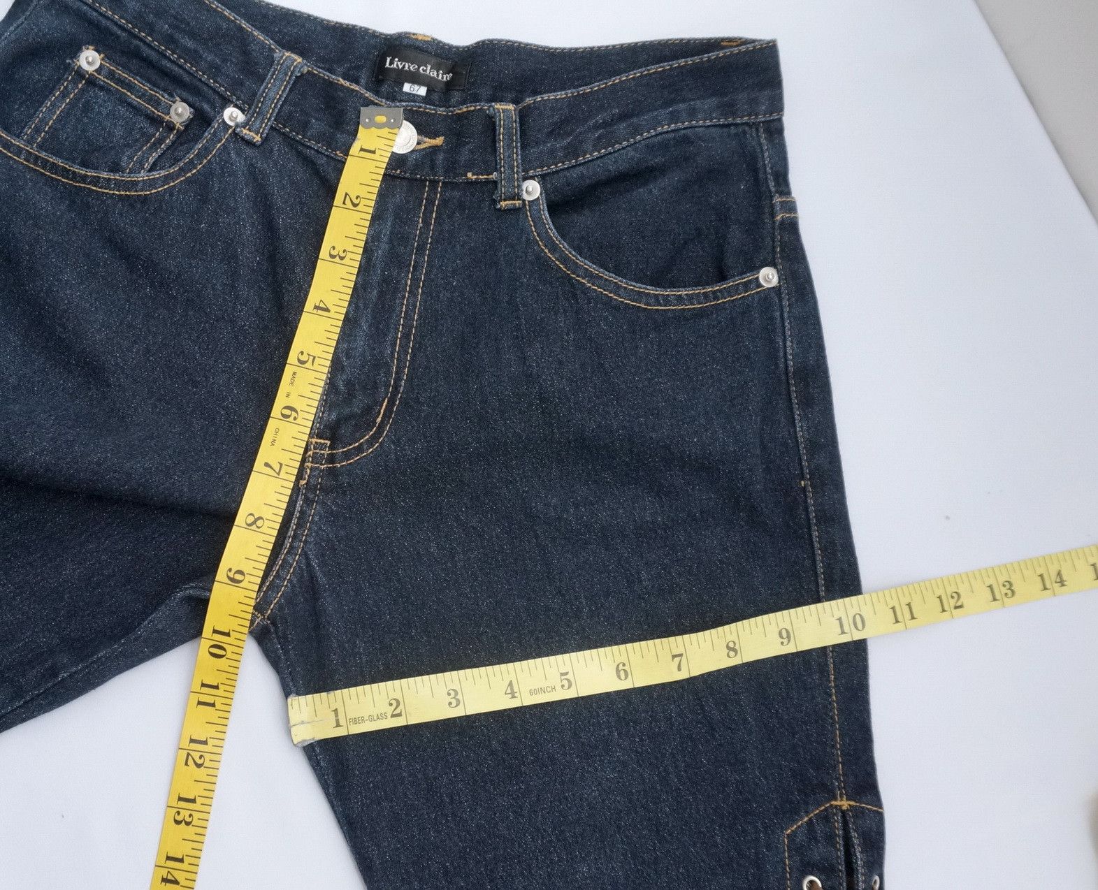 Japanese Brand Flare Vtg LIVRE CLAIRE Laced Side Up Women's Jeans Size 29" - 9 Thumbnail