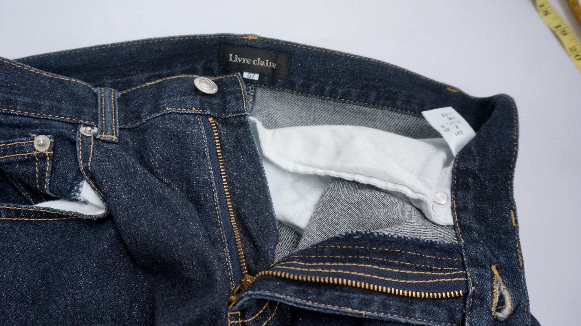 Japanese Brand Flare Vtg LIVRE CLAIRE Laced Side Up Women's Jeans Size 29" - 14 Thumbnail