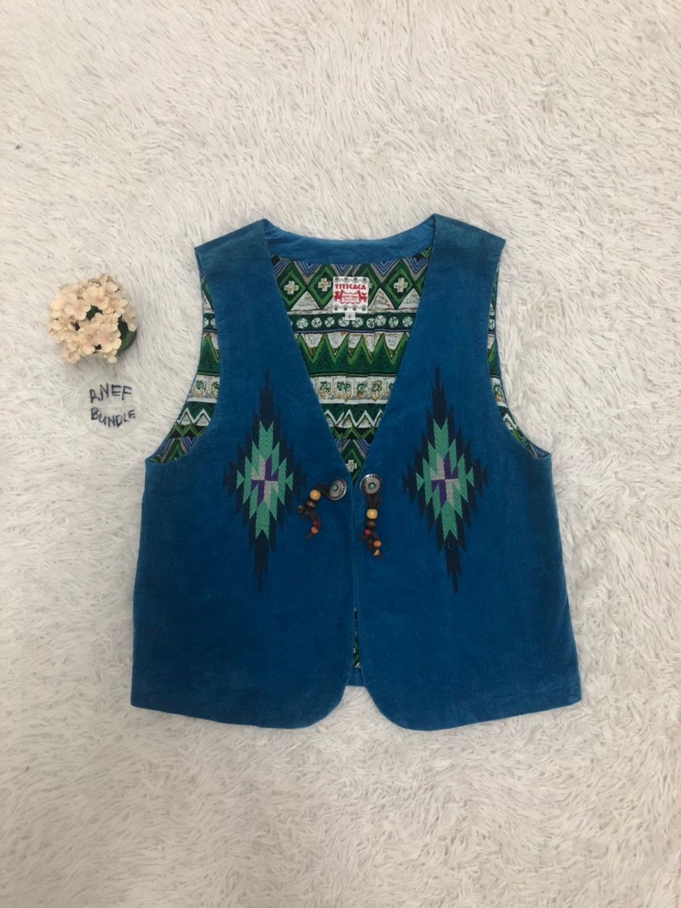 Japanese Brand 🔥Rare🔥 Titicaca navajo vest Size S / US 4 / IT 40 - 1 Thumbnail