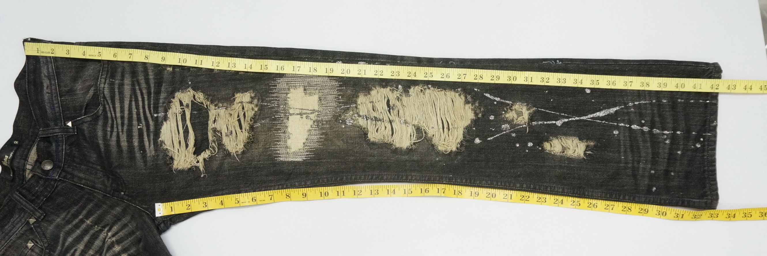 If Six Was Nine SuperSick🔥 Flare MIDAS Vtg Worn Distressed Lowrise Jeans Size US 30 / EU 46 - 14 Thumbnail