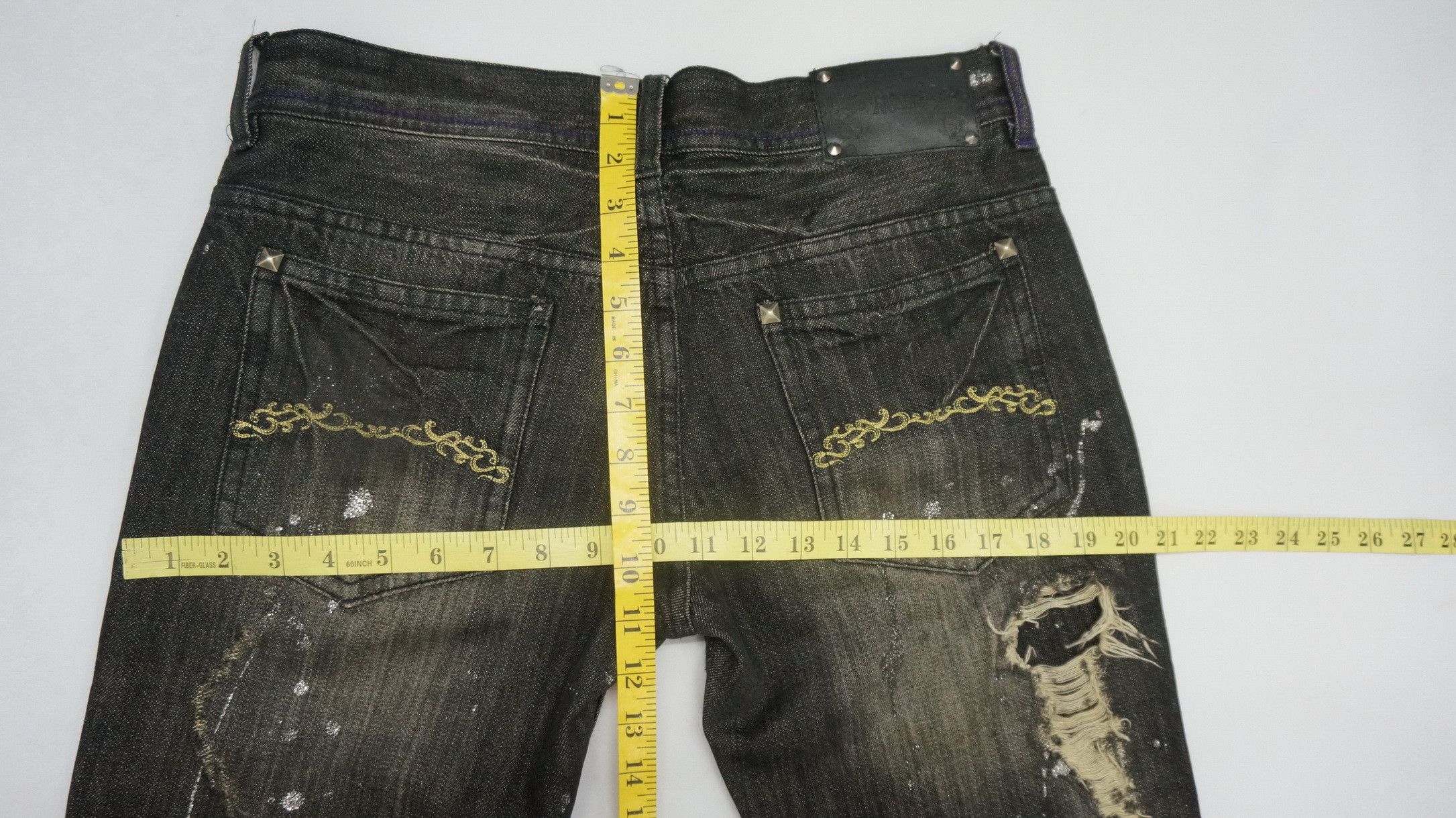 If Six Was Nine SuperSick🔥 Flare MIDAS Vtg Worn Distressed Lowrise Jeans Size US 30 / EU 46 - 16 Thumbnail