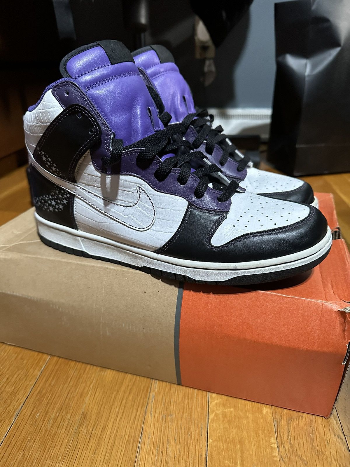 Nike × Vintage Nike Dunk High Crocodile Star 2006 (312786011) Size US 10 / EU 43 - 5 Thumbnail
