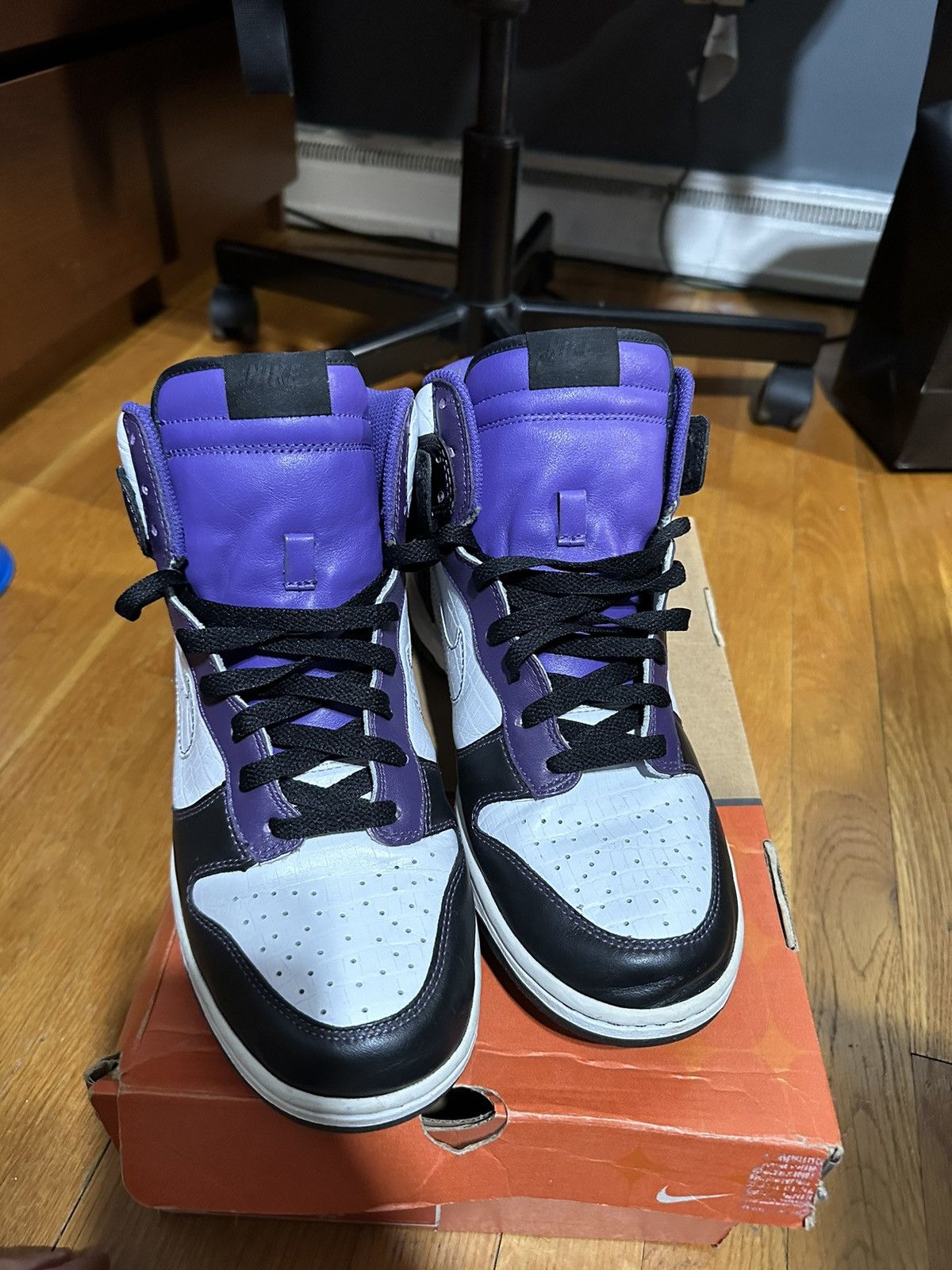 Nike × Vintage Nike Dunk High Crocodile Star 2006 (312786011) Size US 10 / EU 43 - 2 Thumbnail