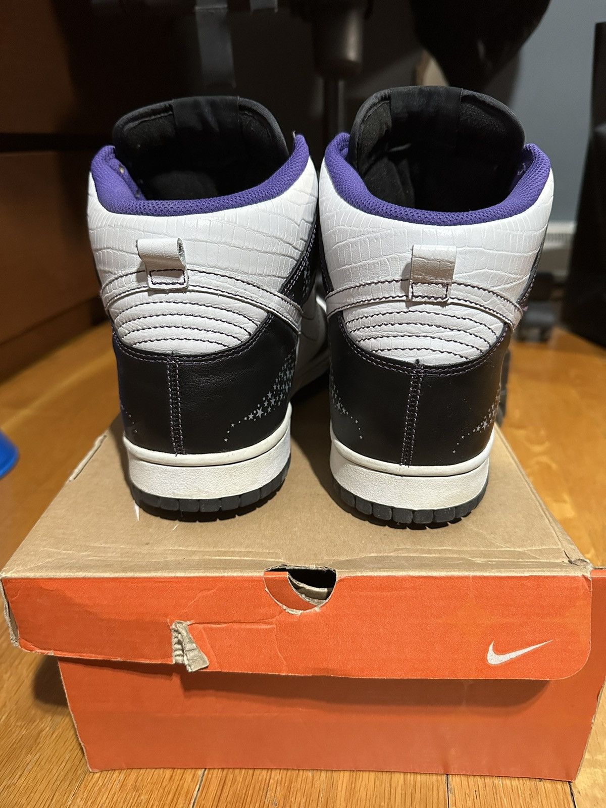 Nike × Vintage Nike Dunk High Crocodile Star 2006 (312786011) Size US 10 / EU 43 - 4 Thumbnail