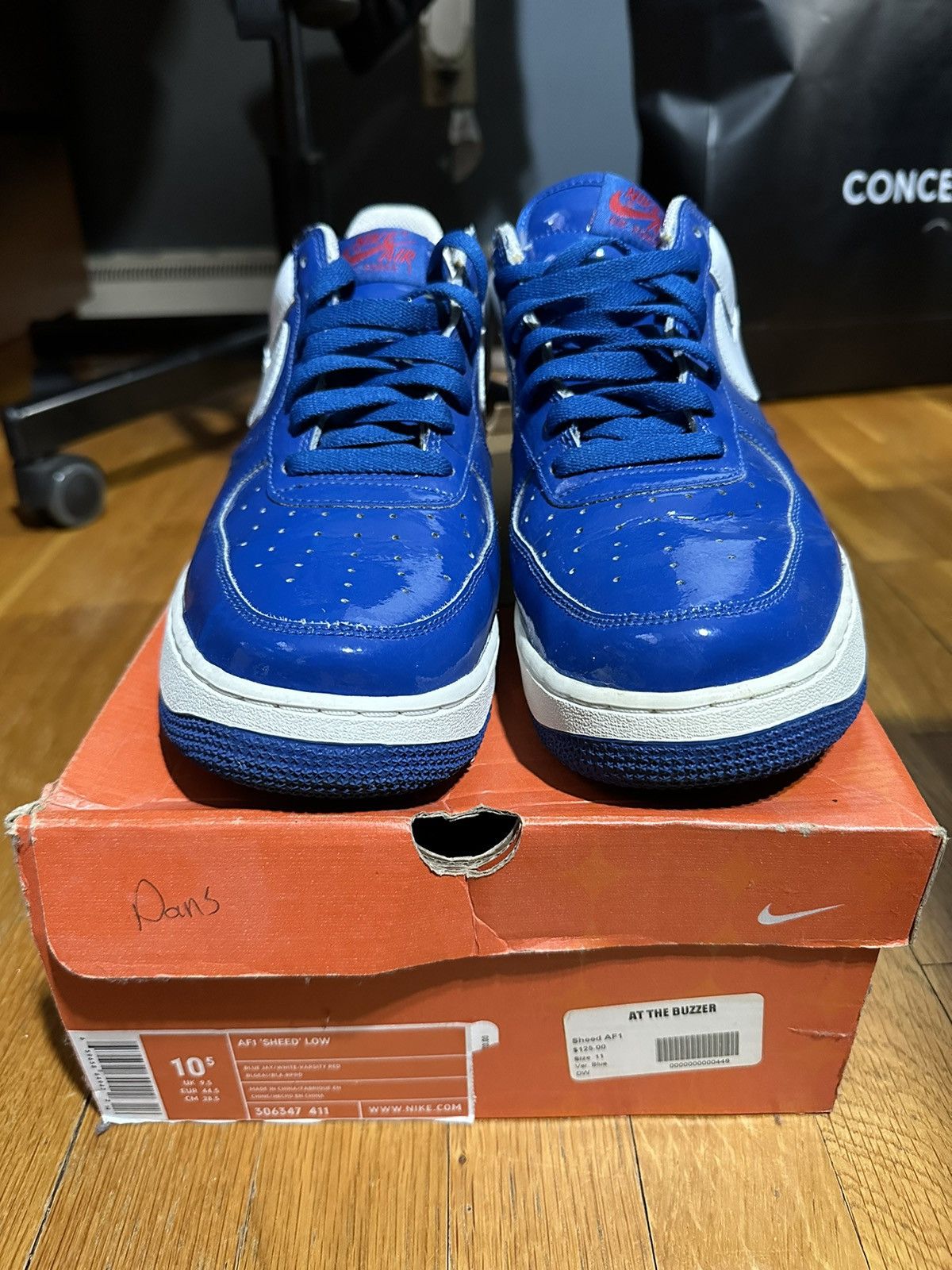 Nike × Vintage Nike Air Force 1 Sheed Low Blue Jay 2006 (306347411) Size US 10.5 / EU 43-44 - 2 Thumbnail