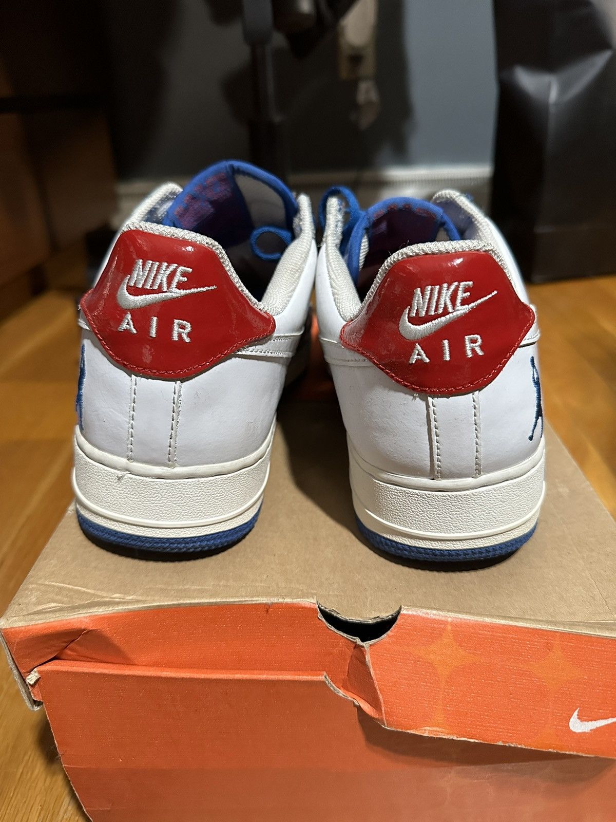 Nike × Vintage Nike Air Force 1 Sheed Low Blue Jay 2006 (306347411) Size US 10.5 / EU 43-44 - 4 Thumbnail