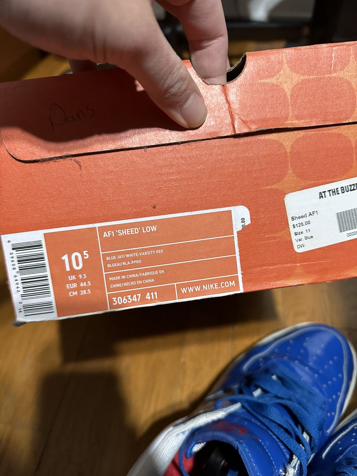 Nike × Vintage Nike Air Force 1 Sheed Low Blue Jay 2006 (306347411) Size US 10.5 / EU 43-44 - 10 Thumbnail