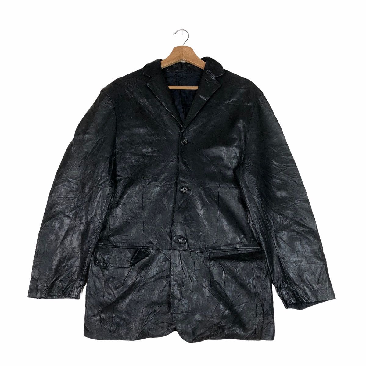Jil Sander JIL SANDER ITALY LEATHER COAT JACKET Size US S / EU 44-46 / 1 - 1 Thumbnail