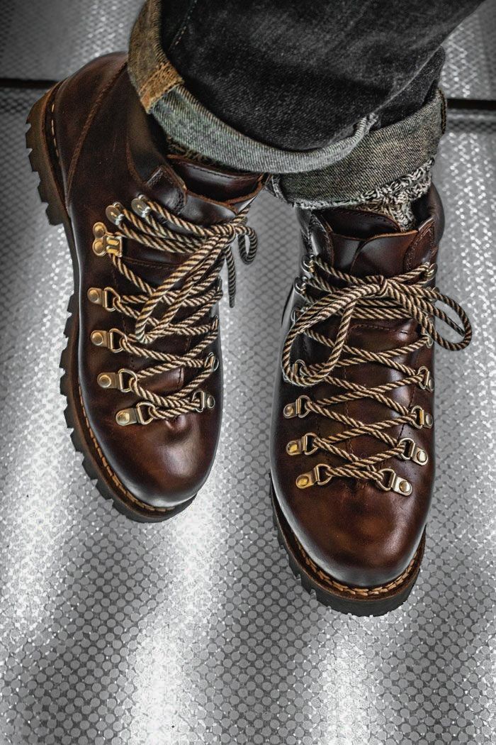 image of Paraboot Avoriaz Hiking Boots Original Authentic in Dark Brown, Men's (Size 8)
