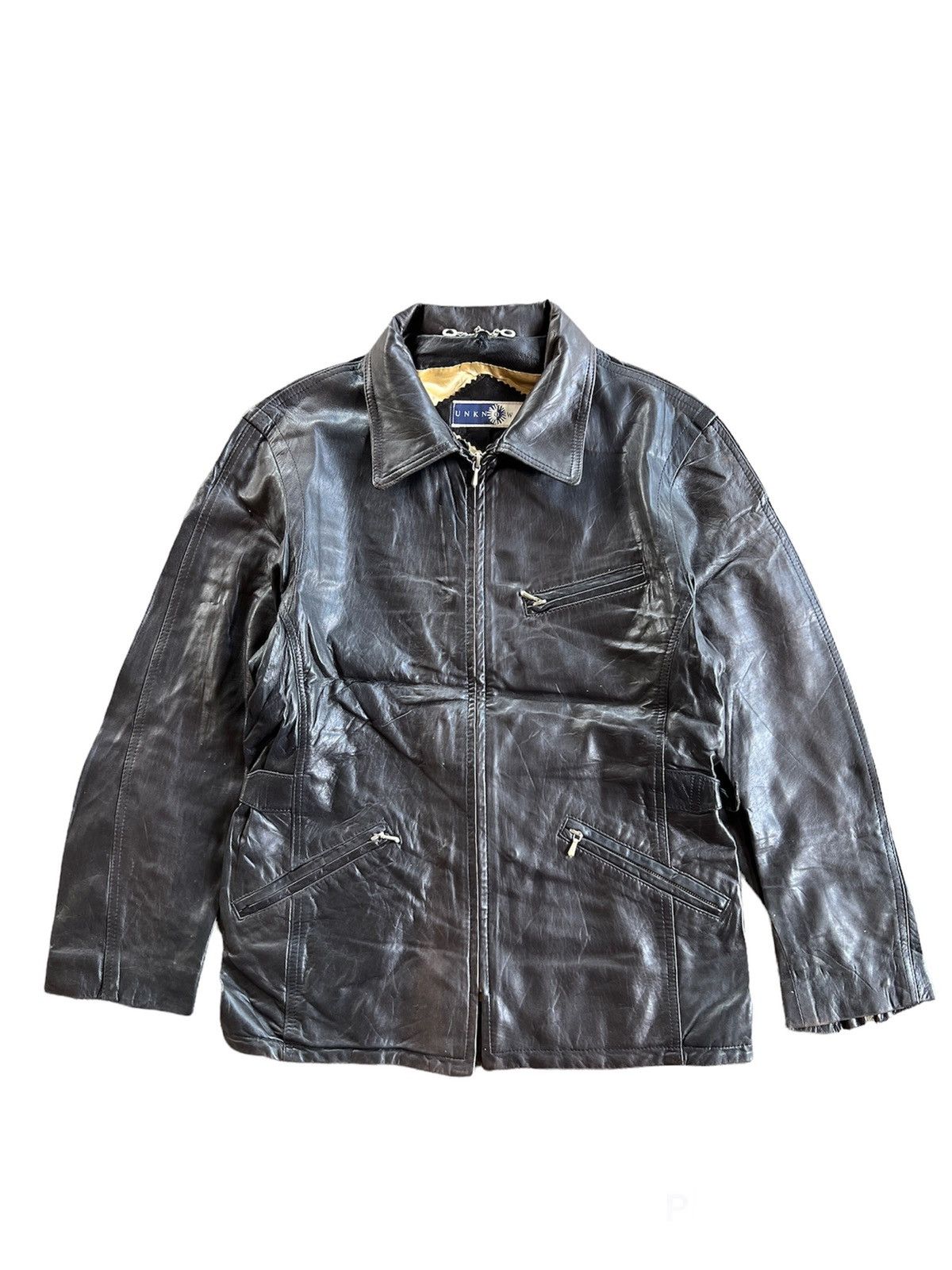 Other 🔥Unknown real leather moto jacket made in england Size US S / EU 44-46 / 1 - 2 Thumbnail