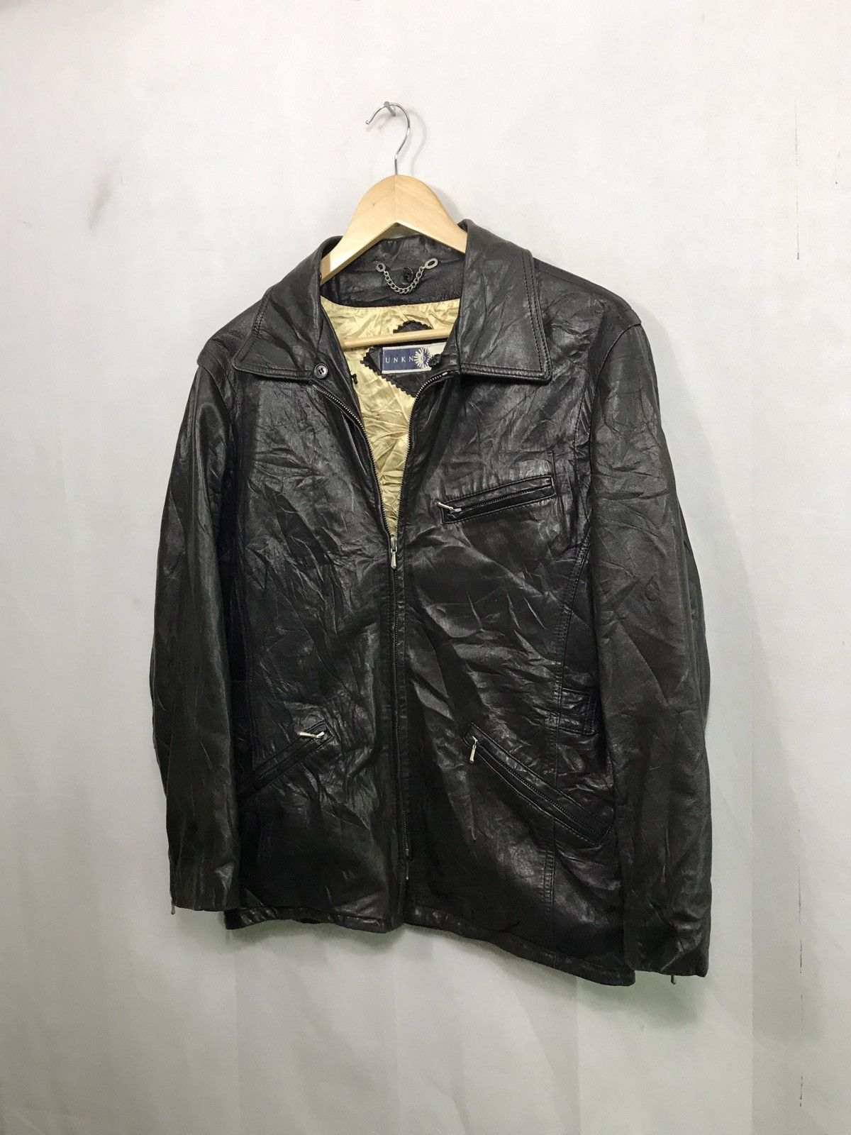 Other 🔥Unknown real leather moto jacket made in england Size US S / EU 44-46 / 1 - 5 Thumbnail