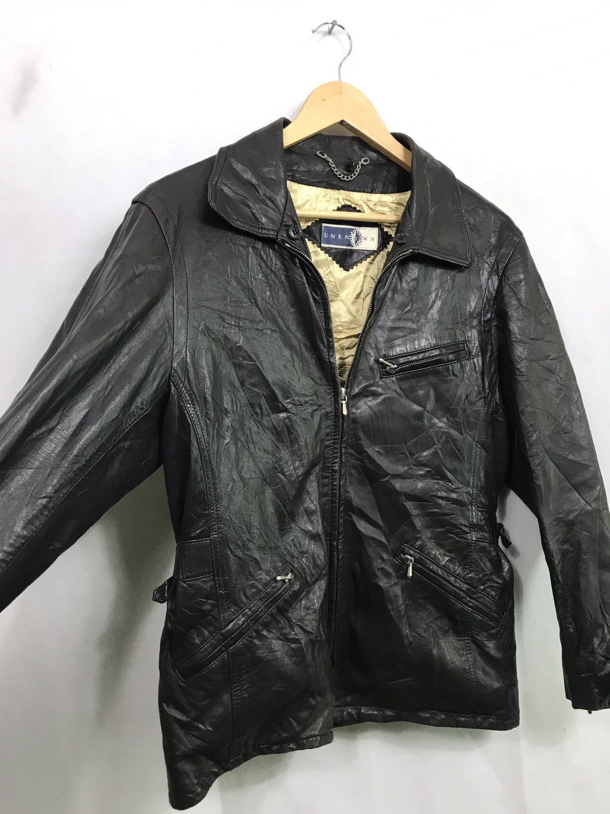 Other 🔥Unknown real leather moto jacket made in england Size US S / EU 44-46 / 1 - 6 Thumbnail