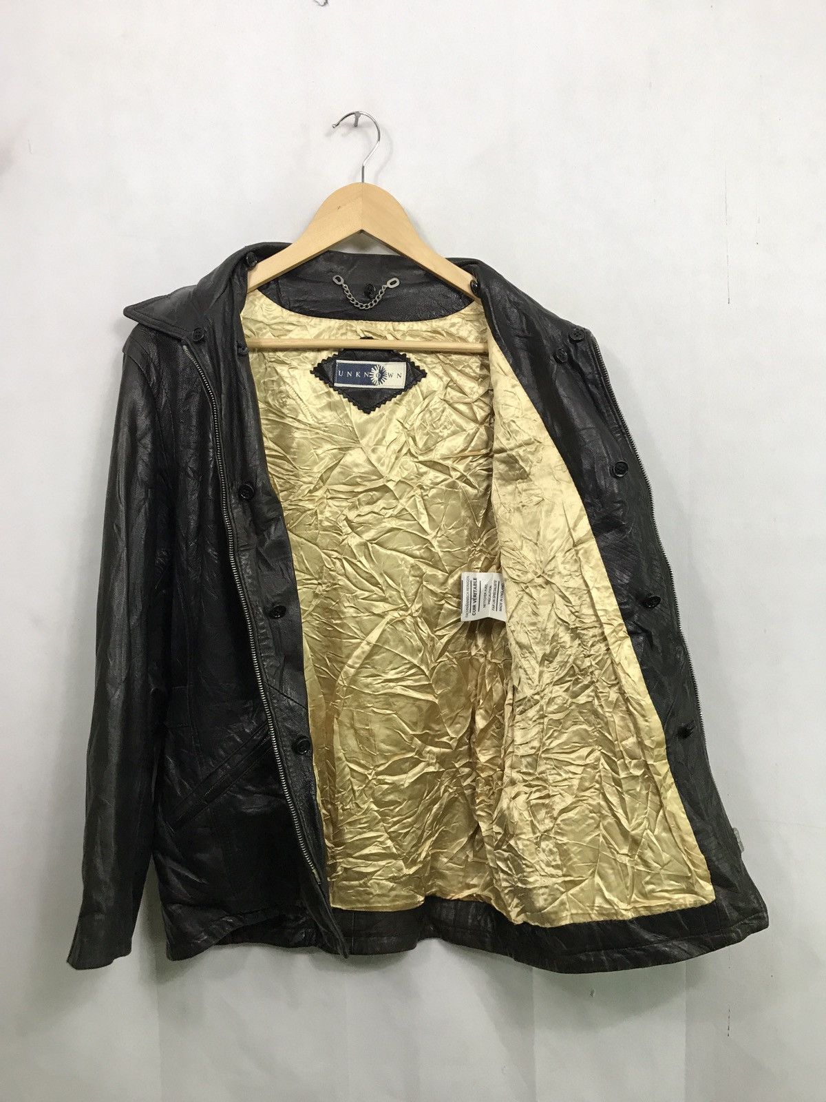 Other 🔥Unknown real leather moto jacket made in england Size US S / EU 44-46 / 1 - 8 Thumbnail