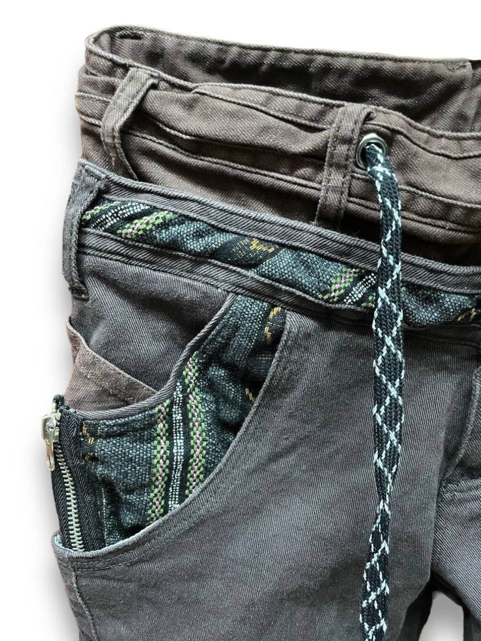 AMP × If Six Was Nine × Japanese Brand Vintage Japanese Brand AMP Double Waisted Bondage Punk Jeans Size US 33 - 5 Thumbnail