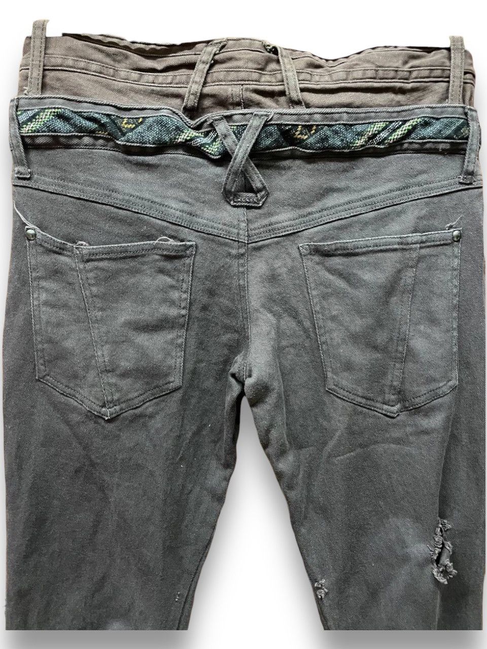 AMP × If Six Was Nine × Japanese Brand Vintage Japanese Brand AMP Double Waisted Bondage Punk Jeans Size US 33 - 11 Thumbnail