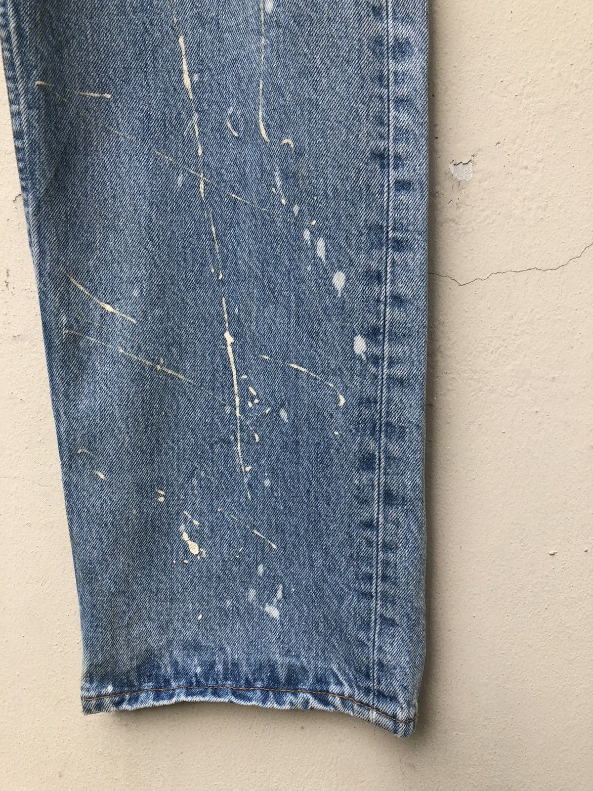Levi's Vintage Levi’s 501 Jeans Splattered Paint Zigzag Denim Size US 35 - 9 Thumbnail