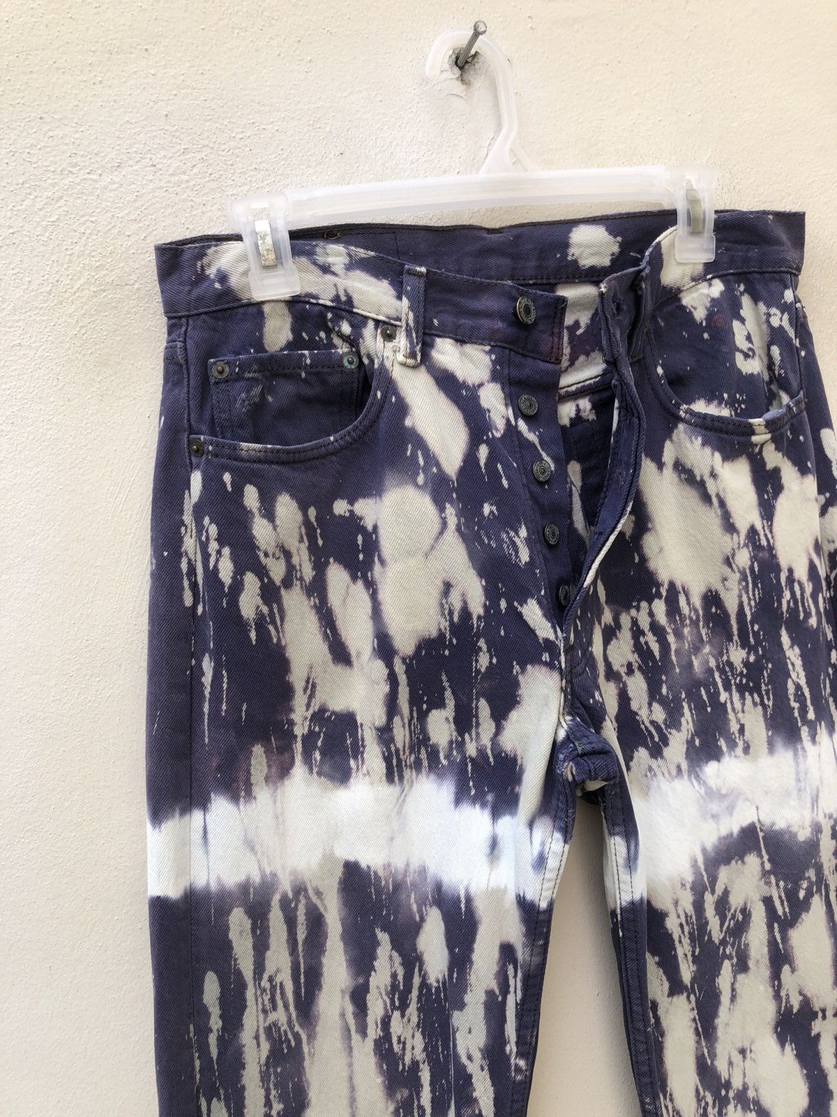 Levi's Vintage 80s Levi's 501 Jeans Faded Bleached Denim Jeans Size US 31 - 5 Thumbnail