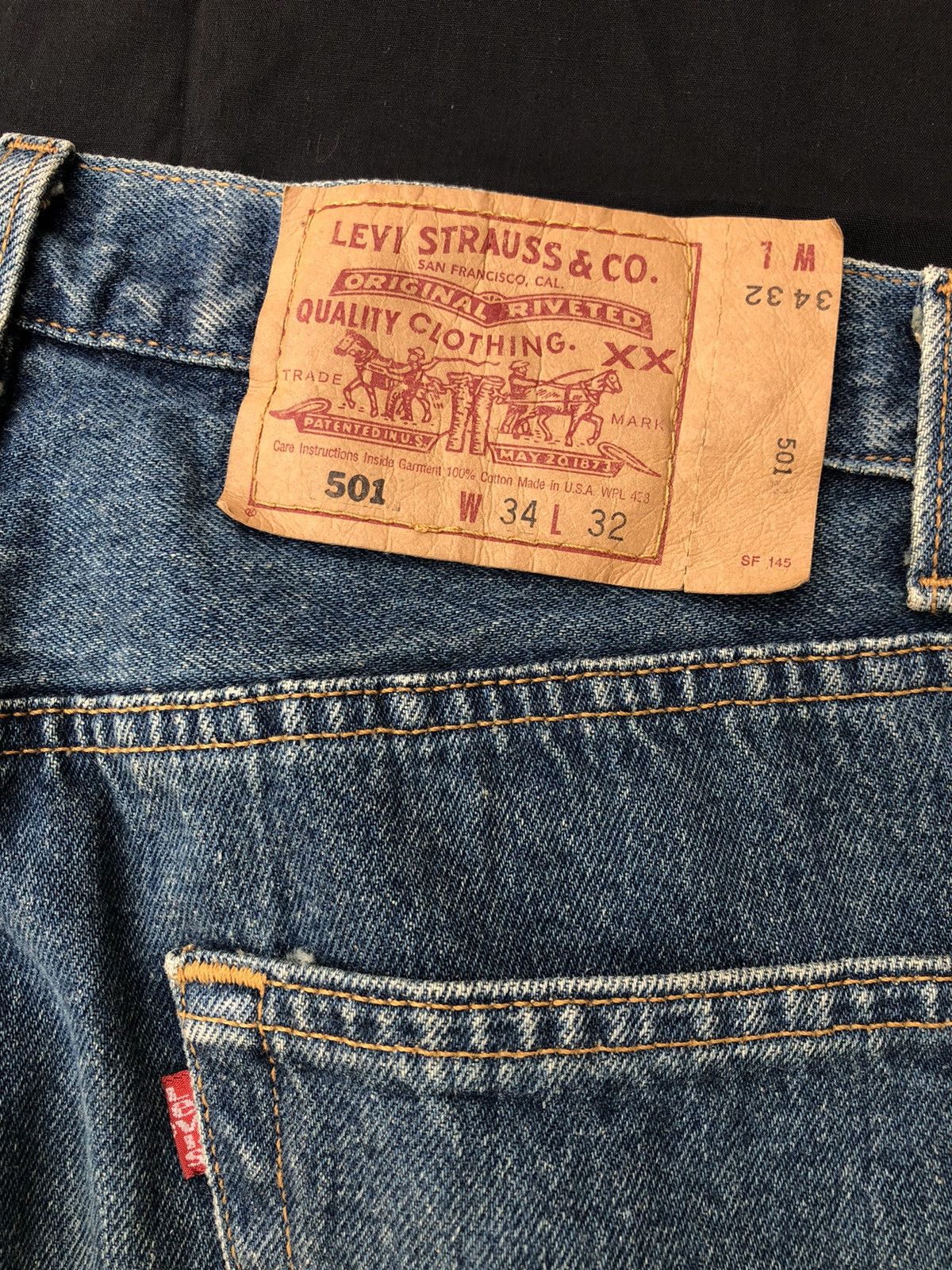 Levi's Vintage 1996 Levi’s 501 Jeans Rips Denim Jeans Made in Usa Size US 34 / EU 50 - 17 Thumbnail