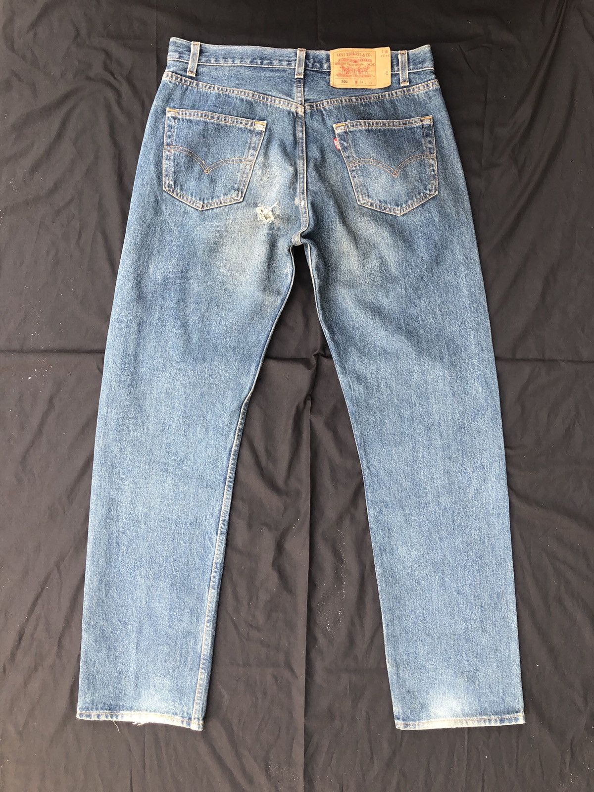 Levi's Vintage 1996 Levi’s 501 Jeans Rips Denim Jeans Made in Usa Size US 34 / EU 50 - 10 Thumbnail