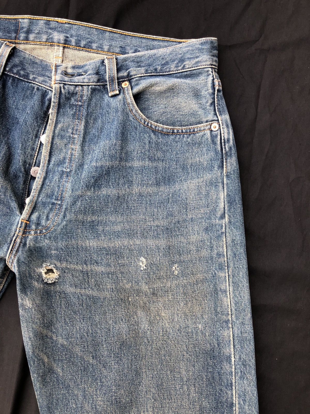 Levi's Vintage 1996 Levi’s 501 Jeans Rips Denim Jeans Made in Usa Size US 34 / EU 50 - 7 Thumbnail