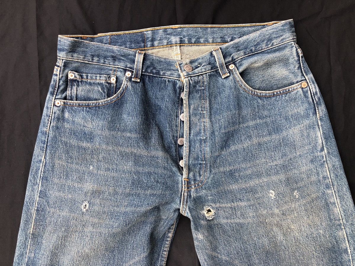 Levi's Vintage 1996 Levi’s 501 Jeans Rips Denim Jeans Made in Usa Size US 34 / EU 50 - 2 Thumbnail