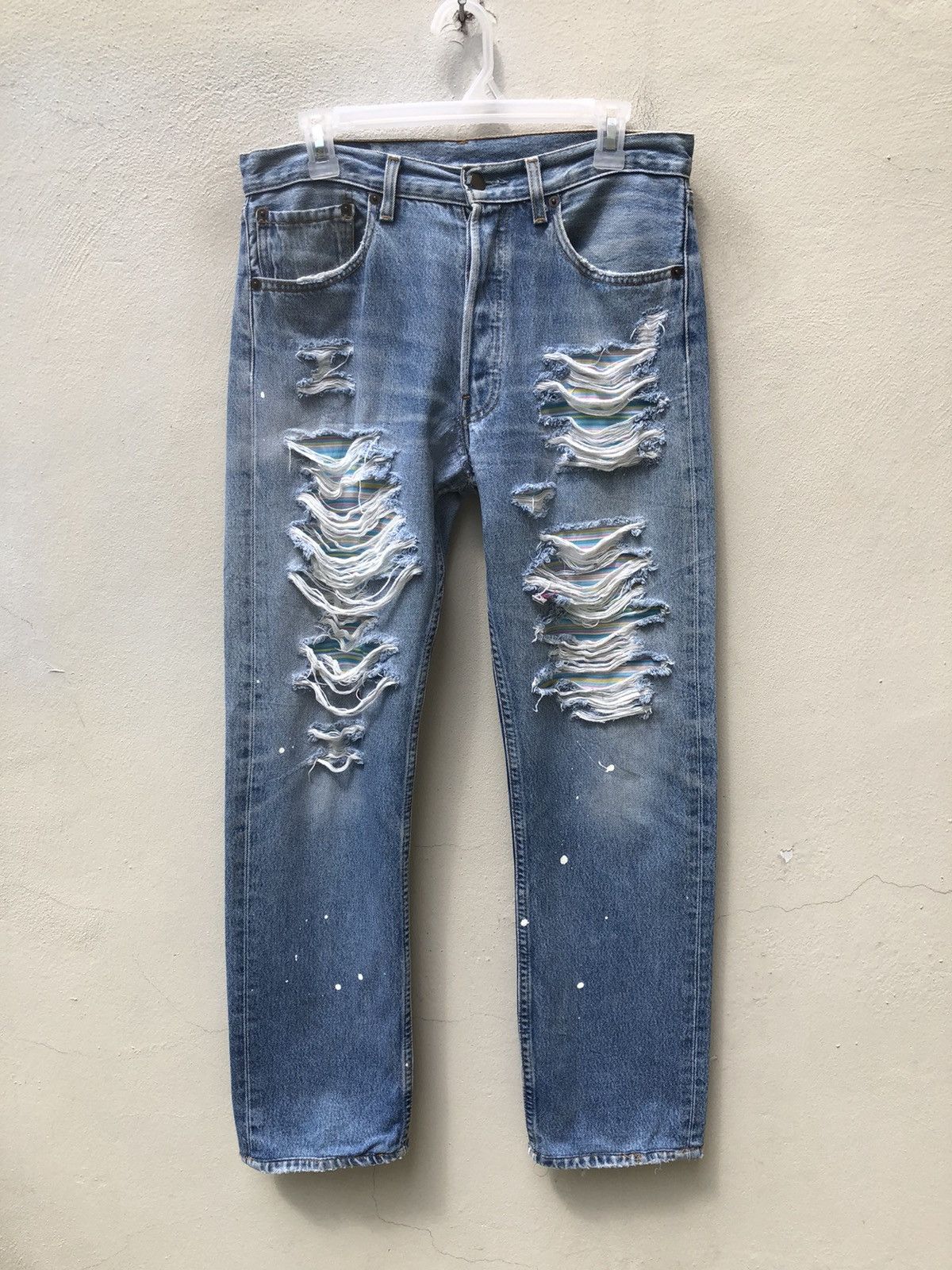 Levi's Vintage Levi’s Rebuild Distress Paint Splatter Denim Jeans Size US 32 / EU 48 - 1 Thumbnail