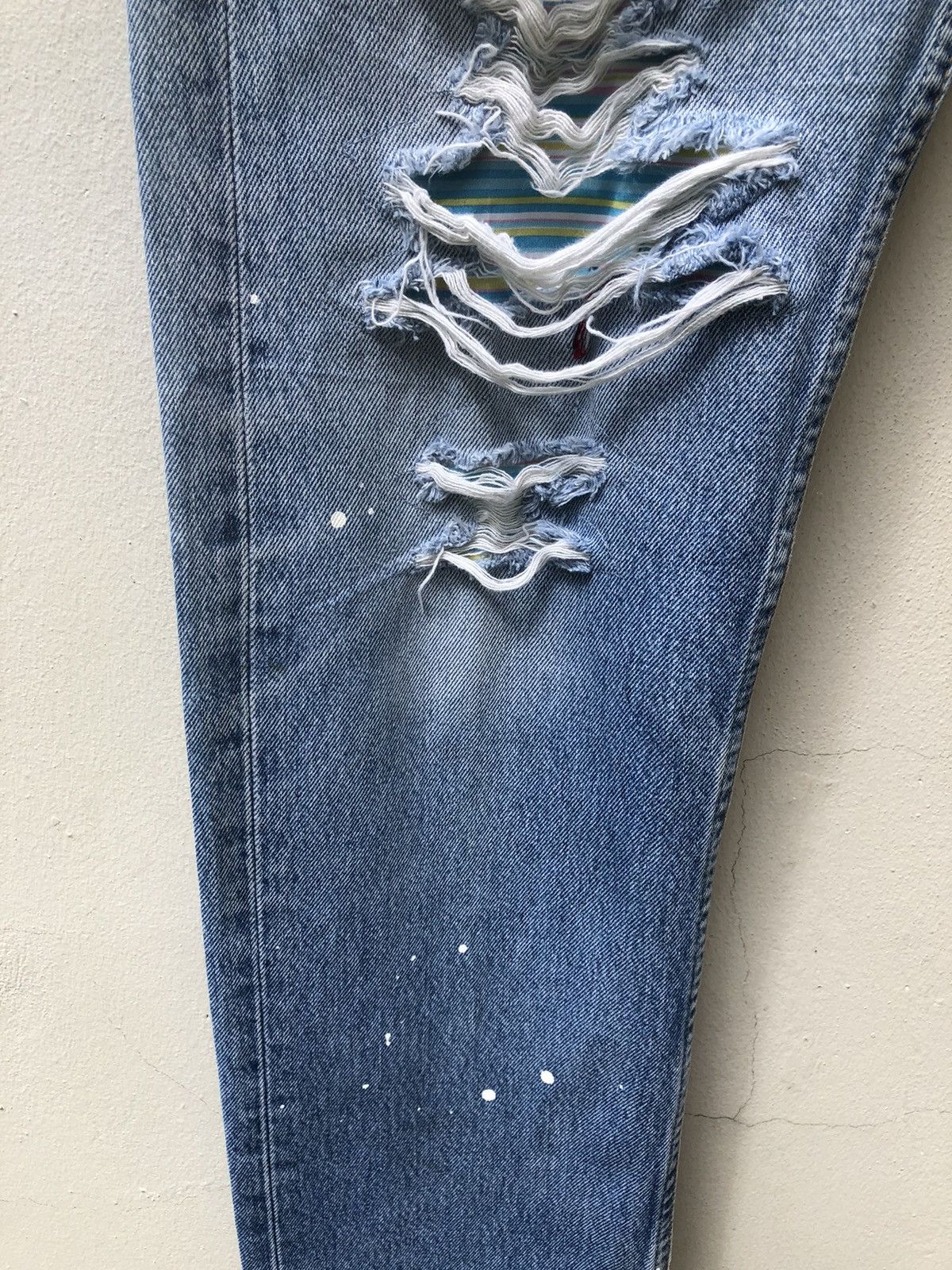 Levi's Vintage Levi’s Rebuild Distress Paint Splatter Denim Jeans Size US 32 / EU 48 - 7 Thumbnail