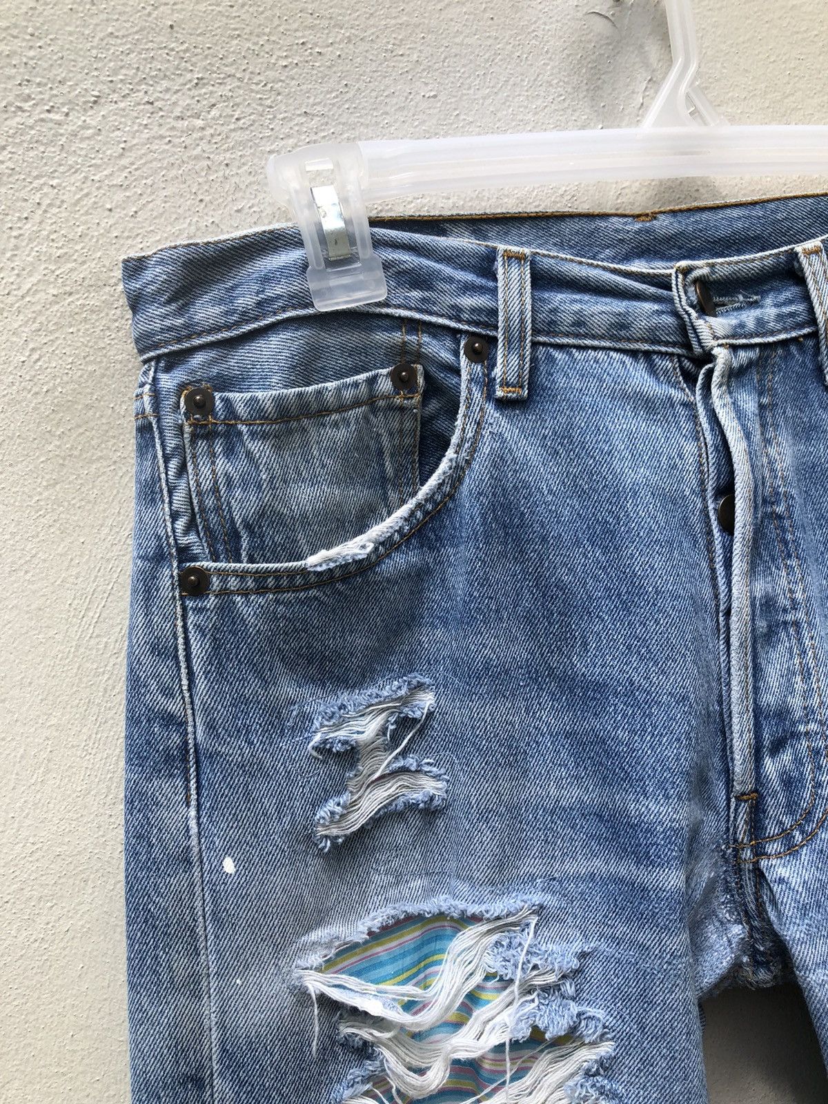 Levi's Vintage Levi’s Rebuild Distress Paint Splatter Denim Jeans Size US 32 / EU 48 - 3 Thumbnail