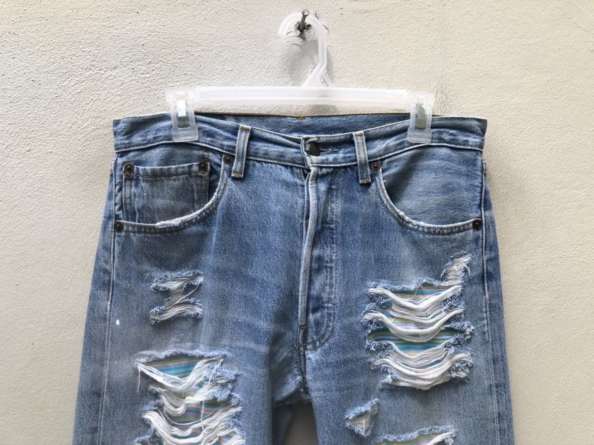 Levi's Vintage Levi’s Rebuild Distress Paint Splatter Denim Jeans Size US 32 / EU 48 - 2 Thumbnail