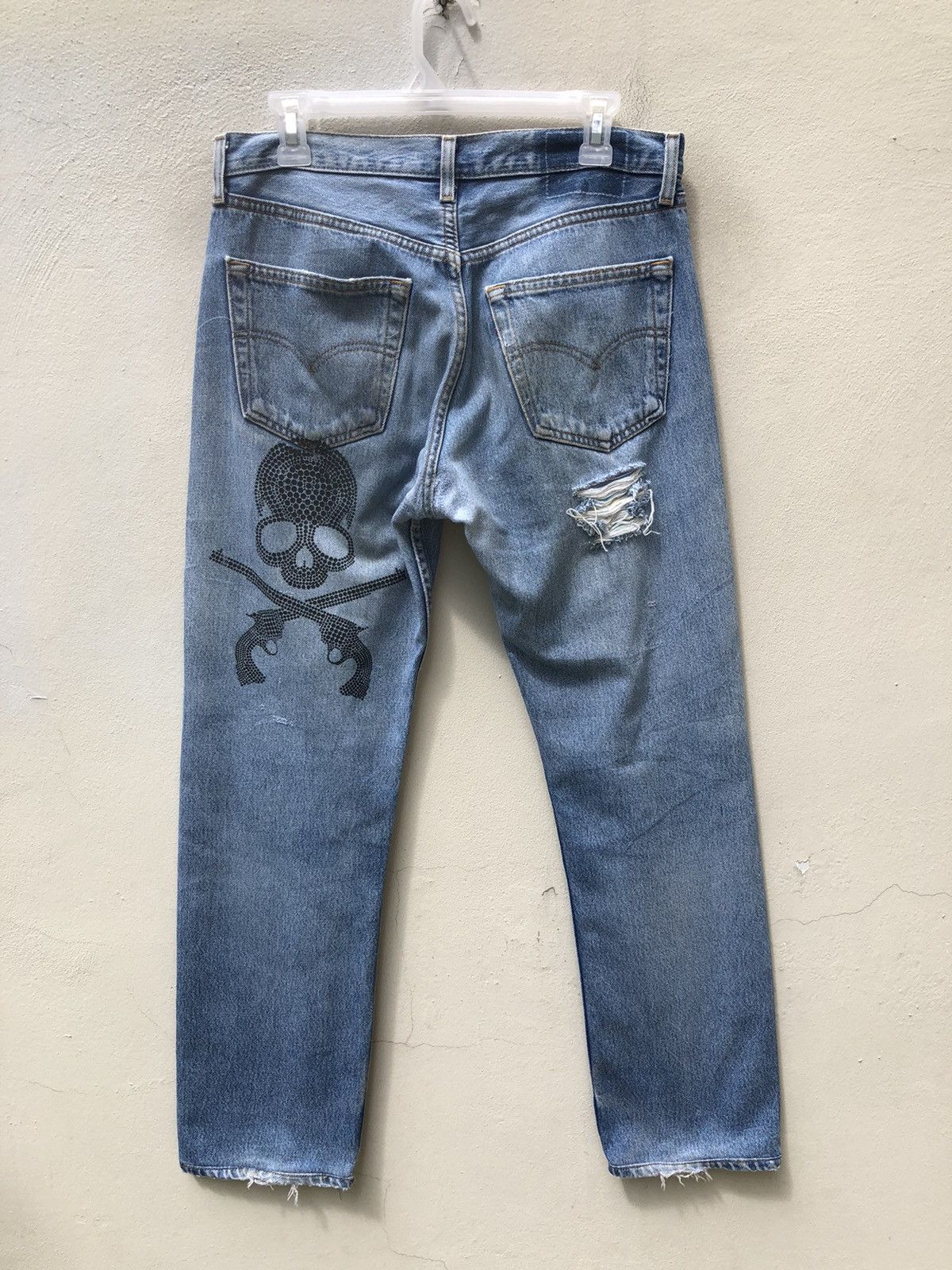 Levi's Vintage Levi’s Rebuild Distress Paint Splatter Denim Jeans Size US 32 / EU 48 - 12 Thumbnail
