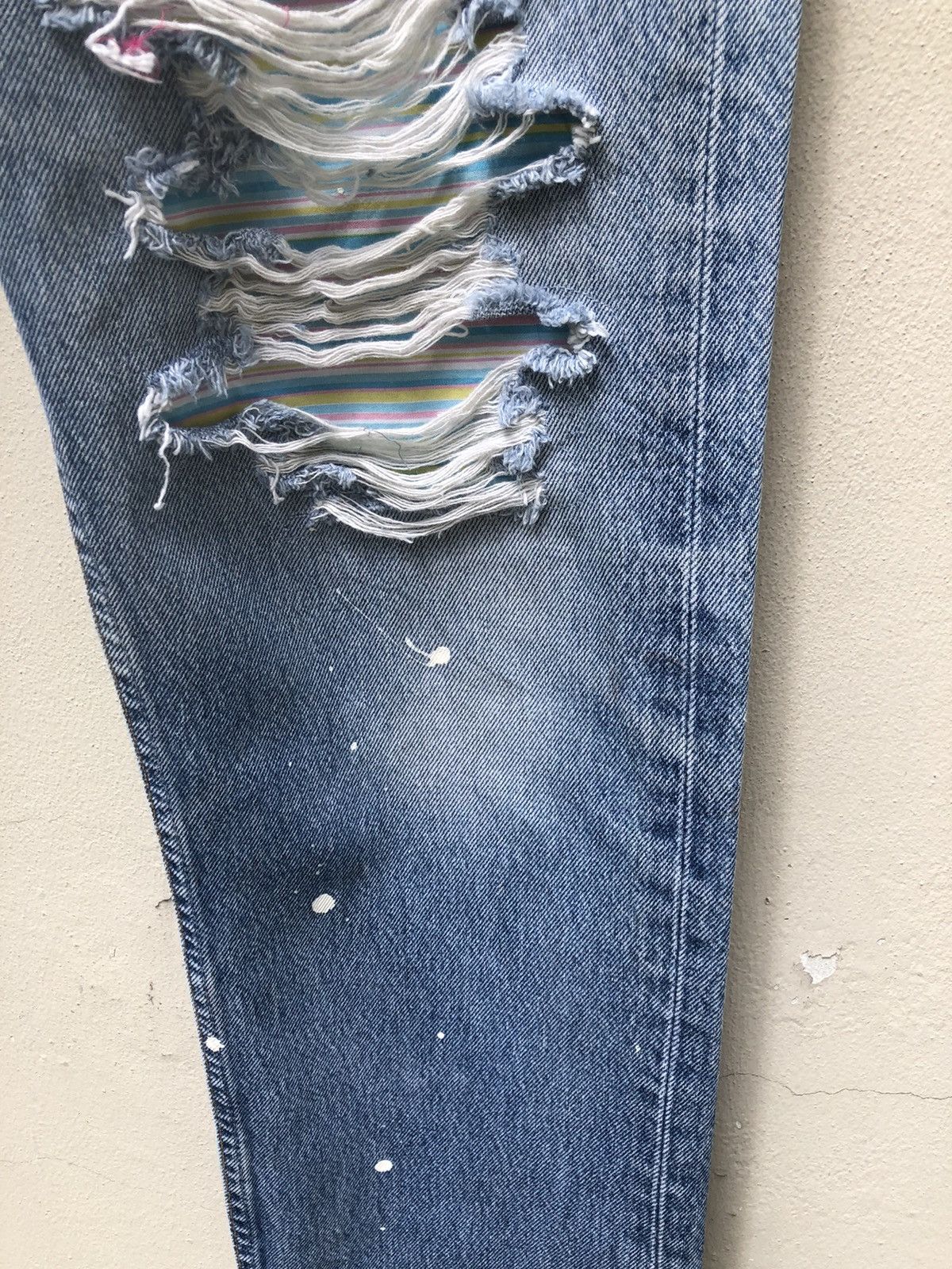 Levi's Vintage Levi’s Rebuild Distress Paint Splatter Denim Jeans Size US 32 / EU 48 - 10 Thumbnail