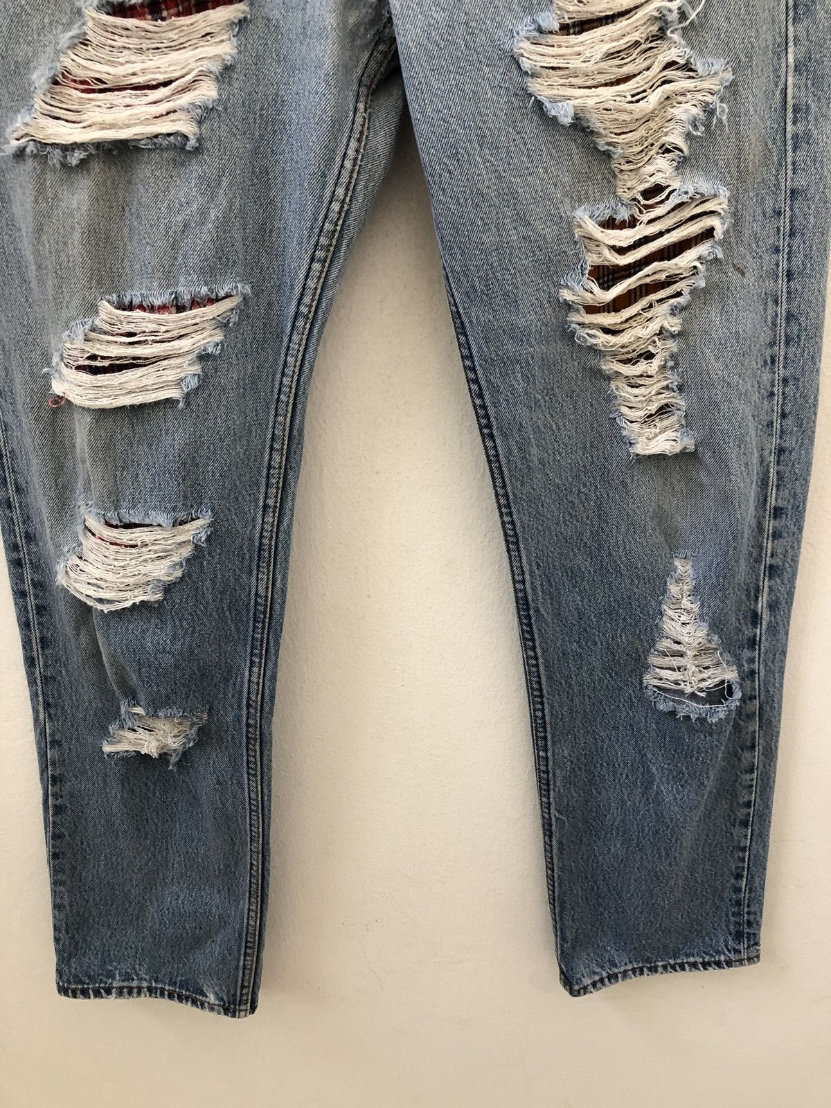 Levi's 90s Levi's 501 Reconstruct “ SAMPLE “Rips Distress Size US 33 - 3 Thumbnail