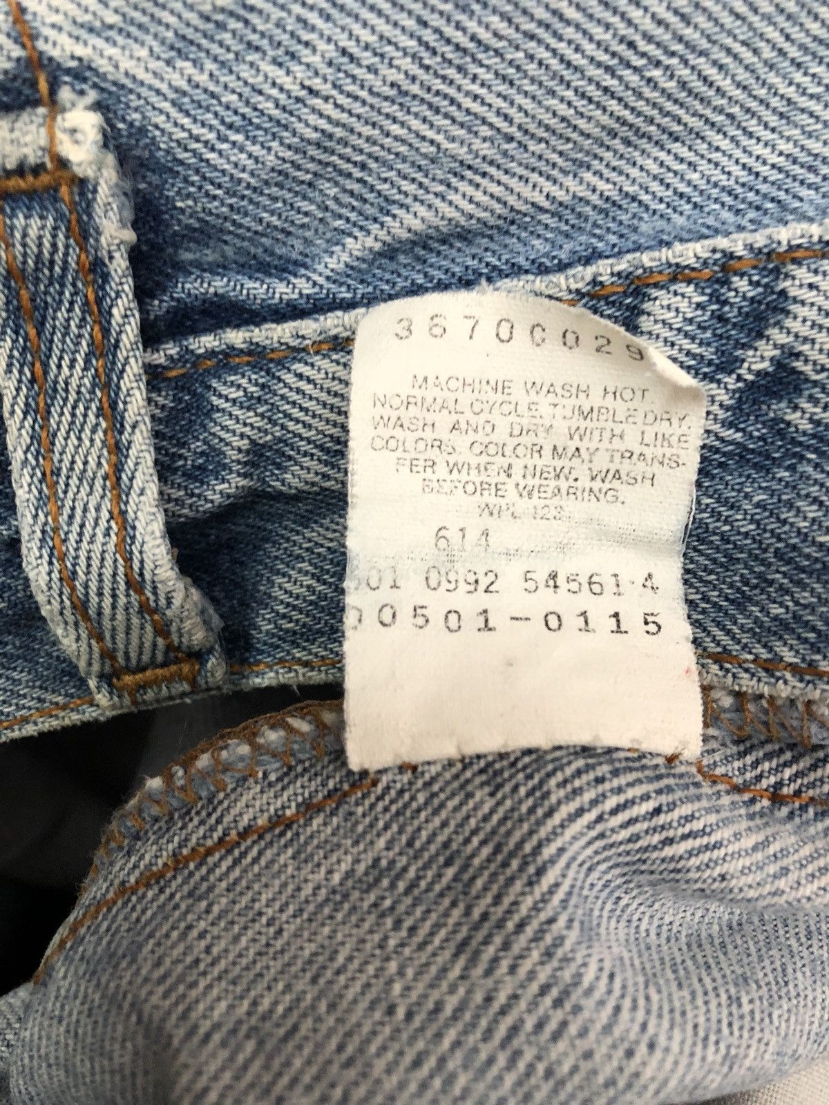 Levi's 90s Levi's 501 Reconstruct “ SAMPLE “Rips Distress Size US 33 - 17 Thumbnail