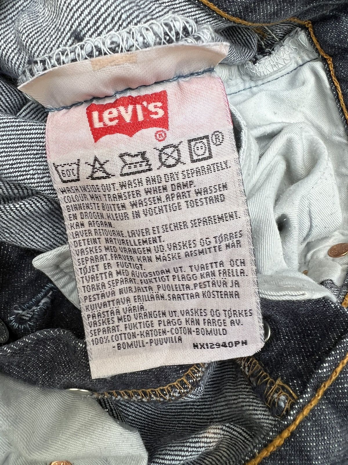 Levi's 1999 Levi's 501 REBUILD Border Stripe Painter Denim Short Size US 29 - 21 Thumbnail