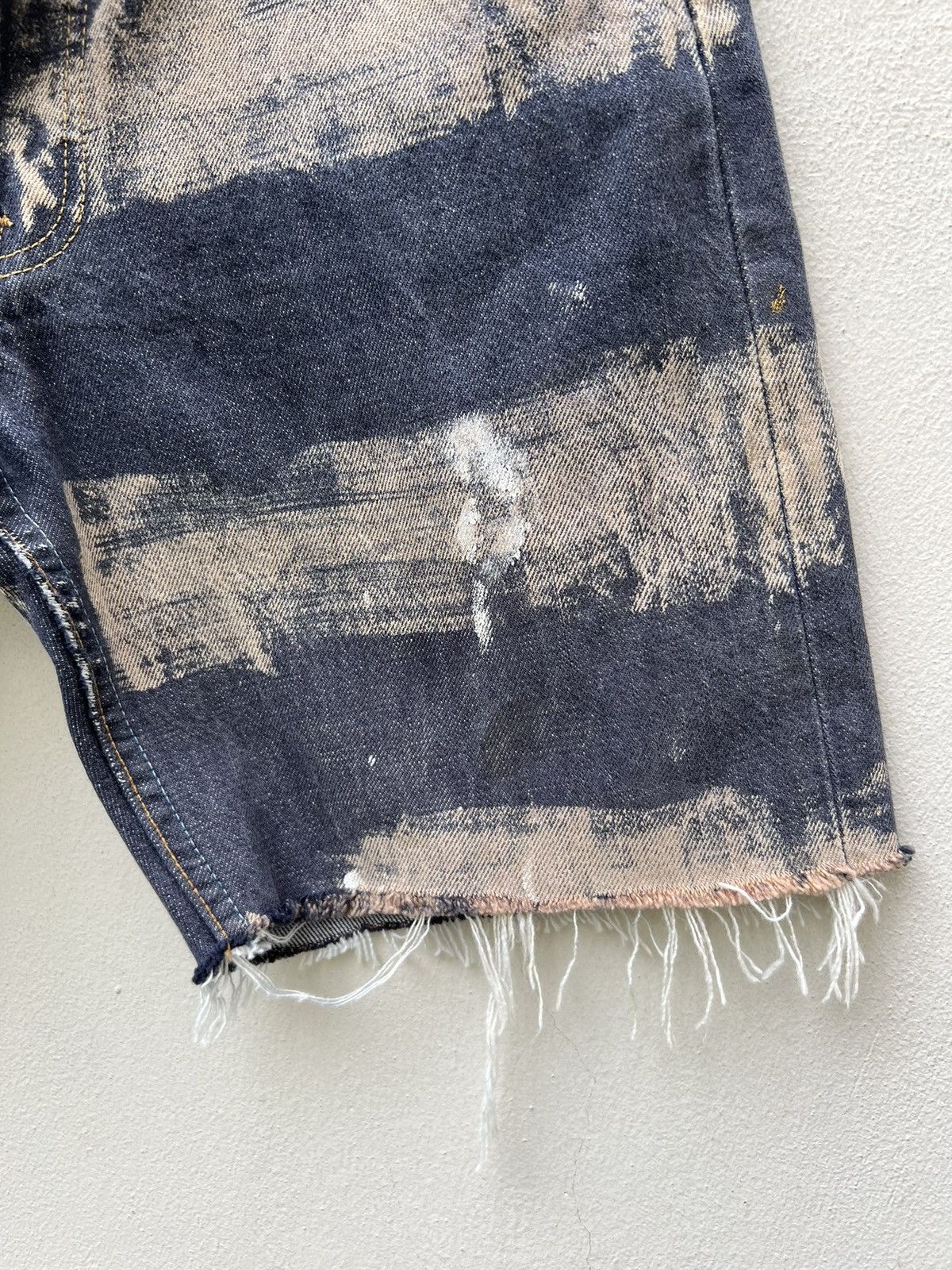 Levi's 1999 Levi's 501 REBUILD Border Stripe Painter Denim Short Size US 29 - 11 Thumbnail