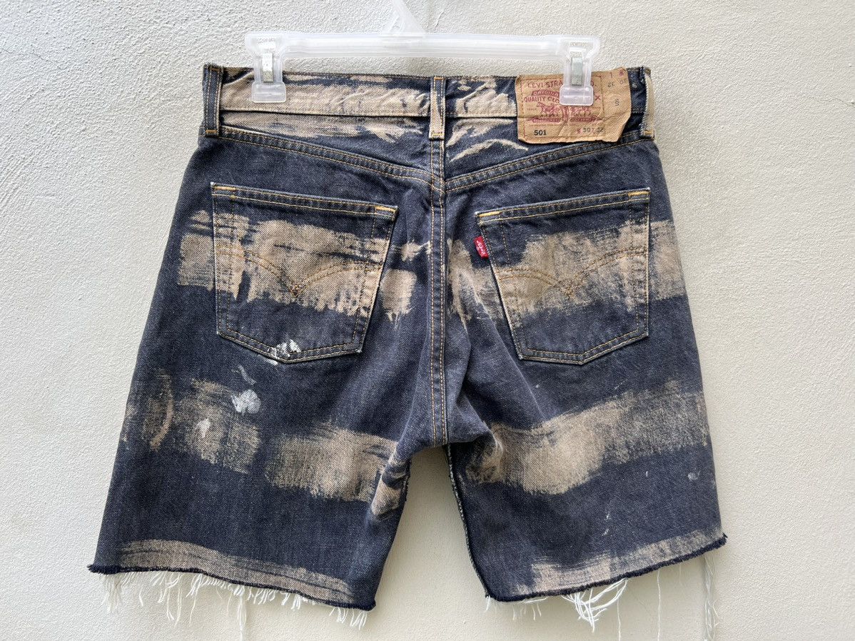 Levi's 1999 Levi's 501 REBUILD Border Stripe Painter Denim Short Size US 29 - 12 Thumbnail