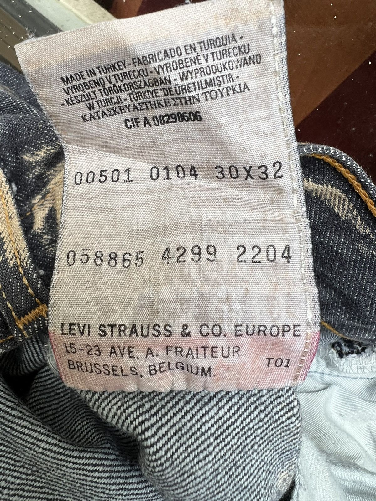 Levi's 1999 Levi's 501 REBUILD Border Stripe Painter Denim Short Size US 29 - 22 Thumbnail