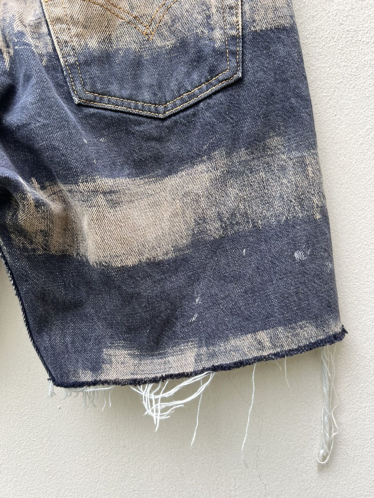 Levi's 1999 Levi's 501 REBUILD Border Stripe Painter Denim Short Size US 29 - 16 Thumbnail