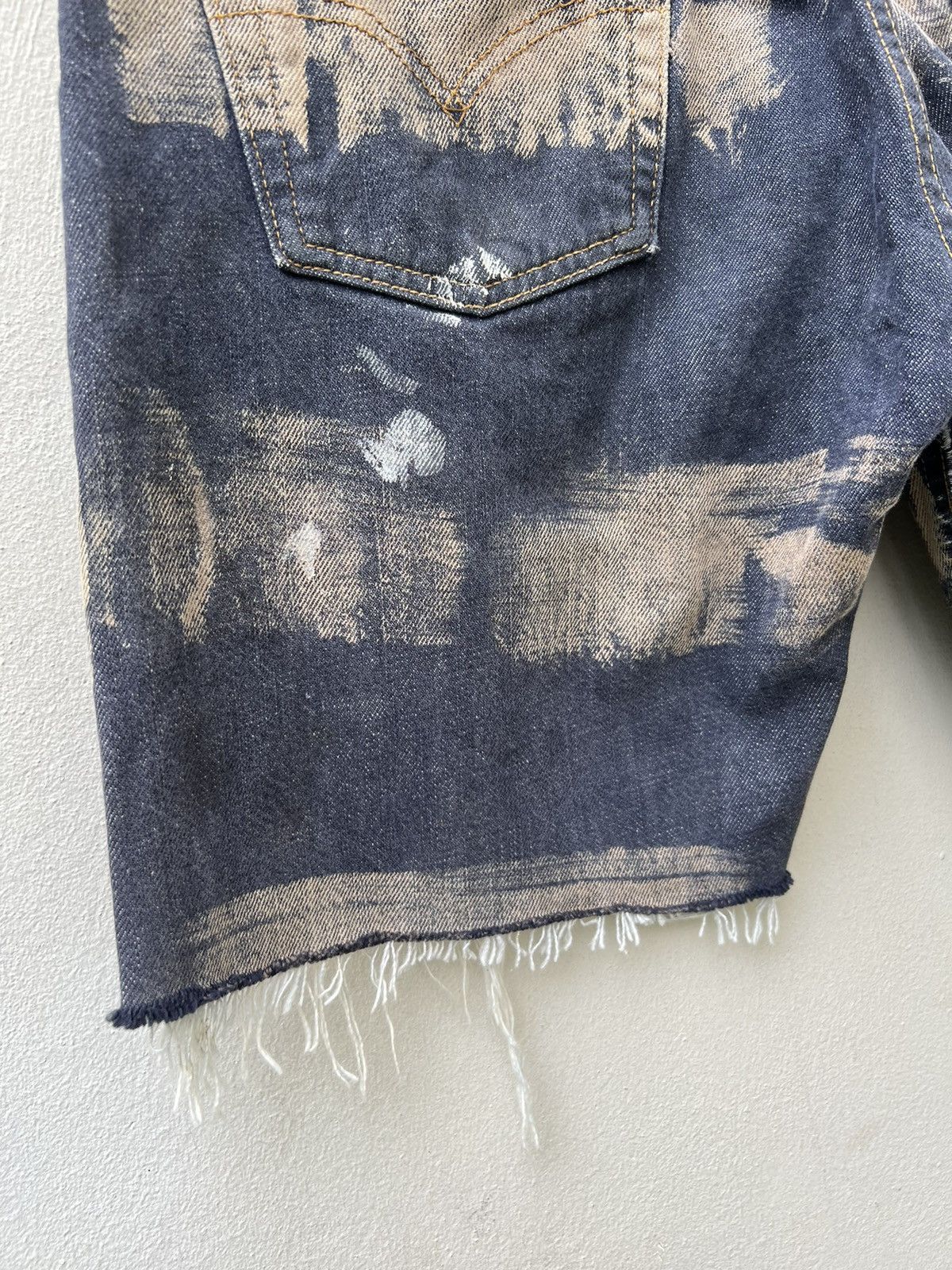 Levi's 1999 Levi's 501 REBUILD Border Stripe Painter Denim Short Size US 29 - 14 Thumbnail