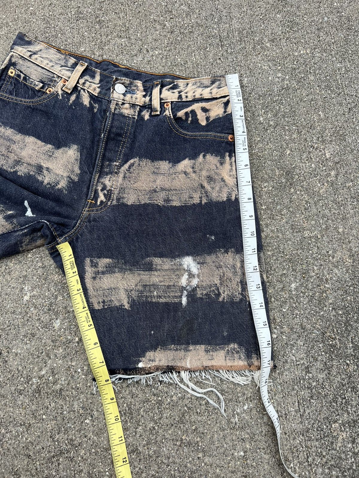 Levi's 1999 Levi's 501 REBUILD Border Stripe Painter Denim Short Size US 29 - 4 Thumbnail